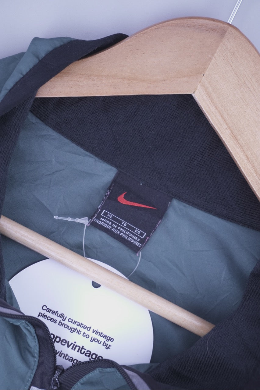 90s Nike Windbreaker Pullover Cyan XL