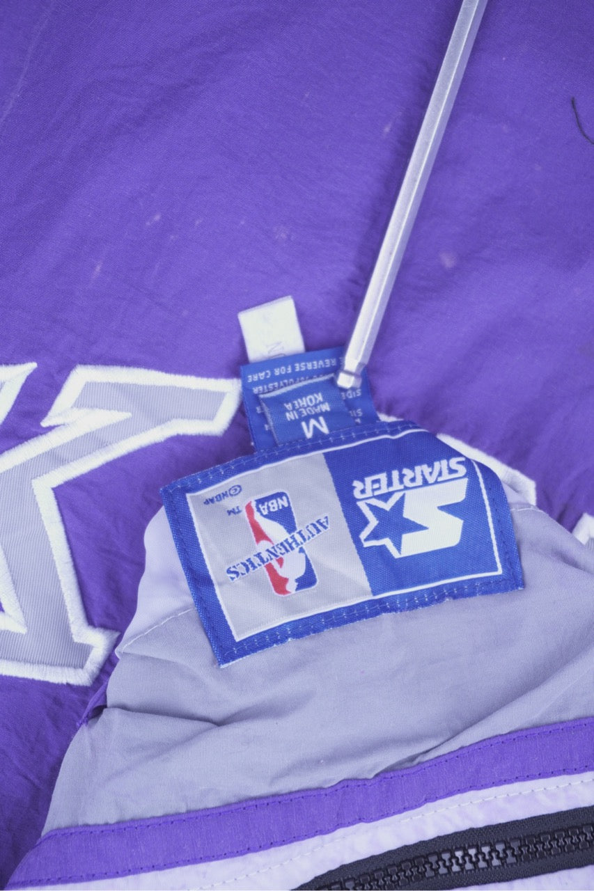 90s Starter Sacramento Kings NBA Pullover Purple M/L