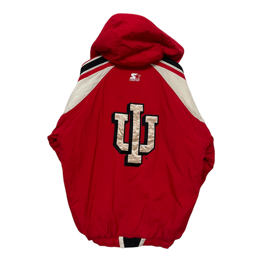 90s Starter Indiana Hoosiers NCAA Jacket Red Black L