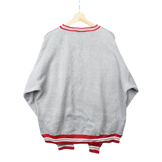 90s Wisconsin Badgers Midwest Embroidery Sweatshirt Grey Red XL