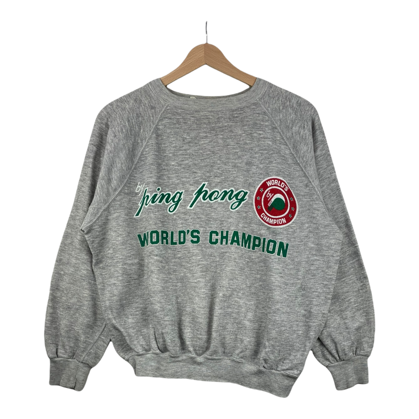 80s Unbranded Ping Pong Sweatshirt Grey S