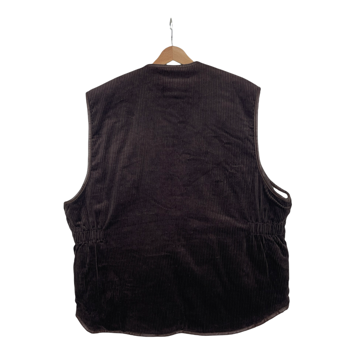90s Unbranded Cord Vest Chocolate XL