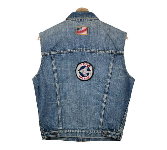 90s Levis Jeans Vest Blue Topgun M/L