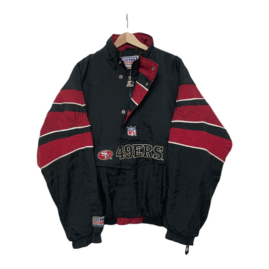 90s Starter San Francisco NFL Jacket Black Red M