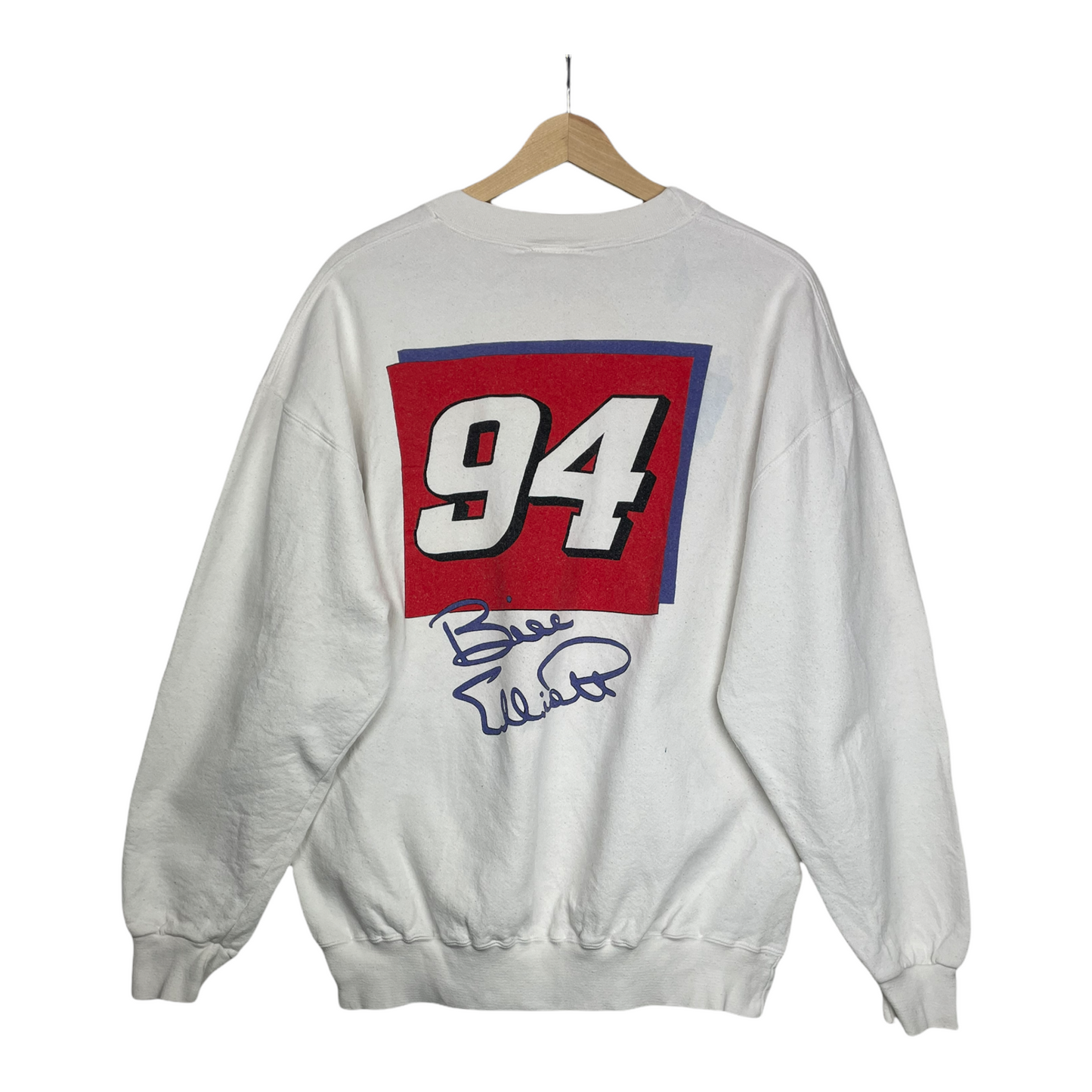 90s NASCAR Bill Elliot Kuuzu Sweatshirt White L/XL