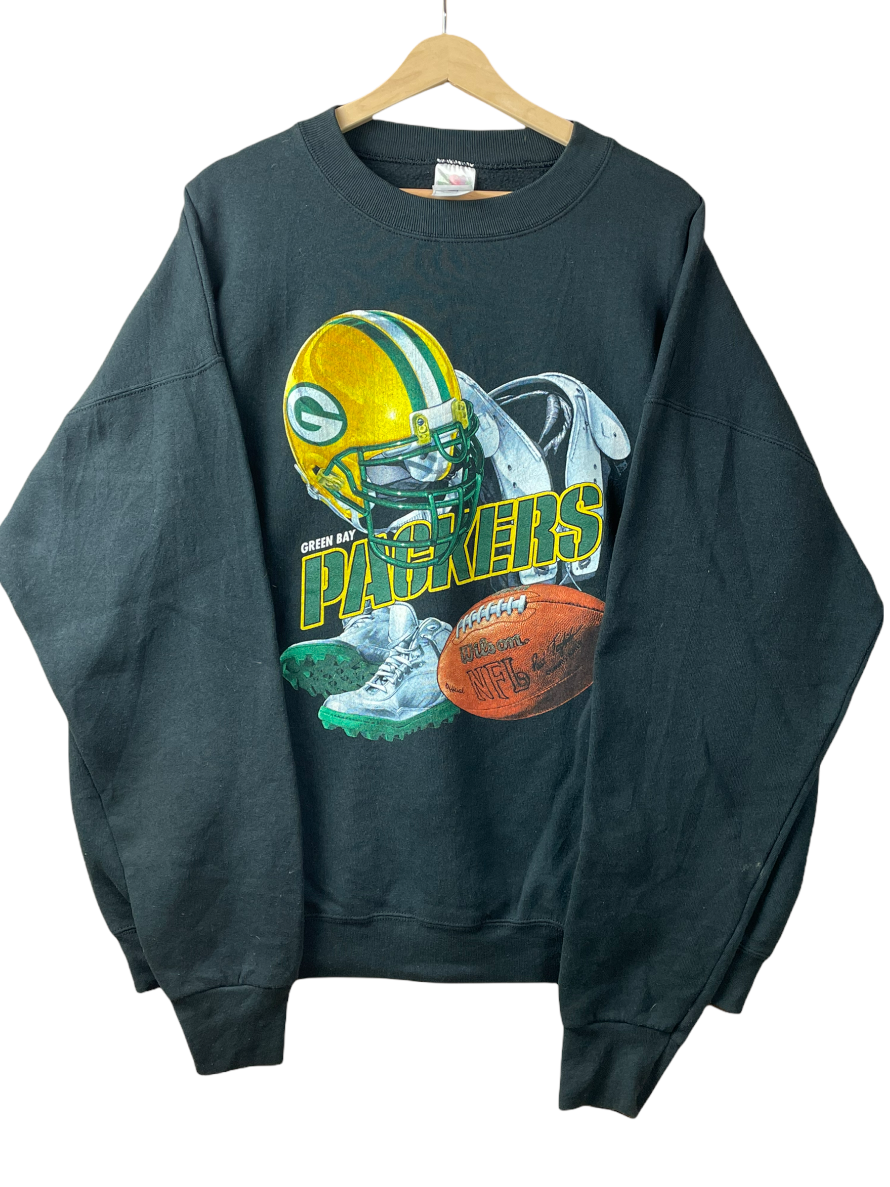 00s Champion Green Bay Packers NFL Sweatshirt Grey XL – PopeVintage