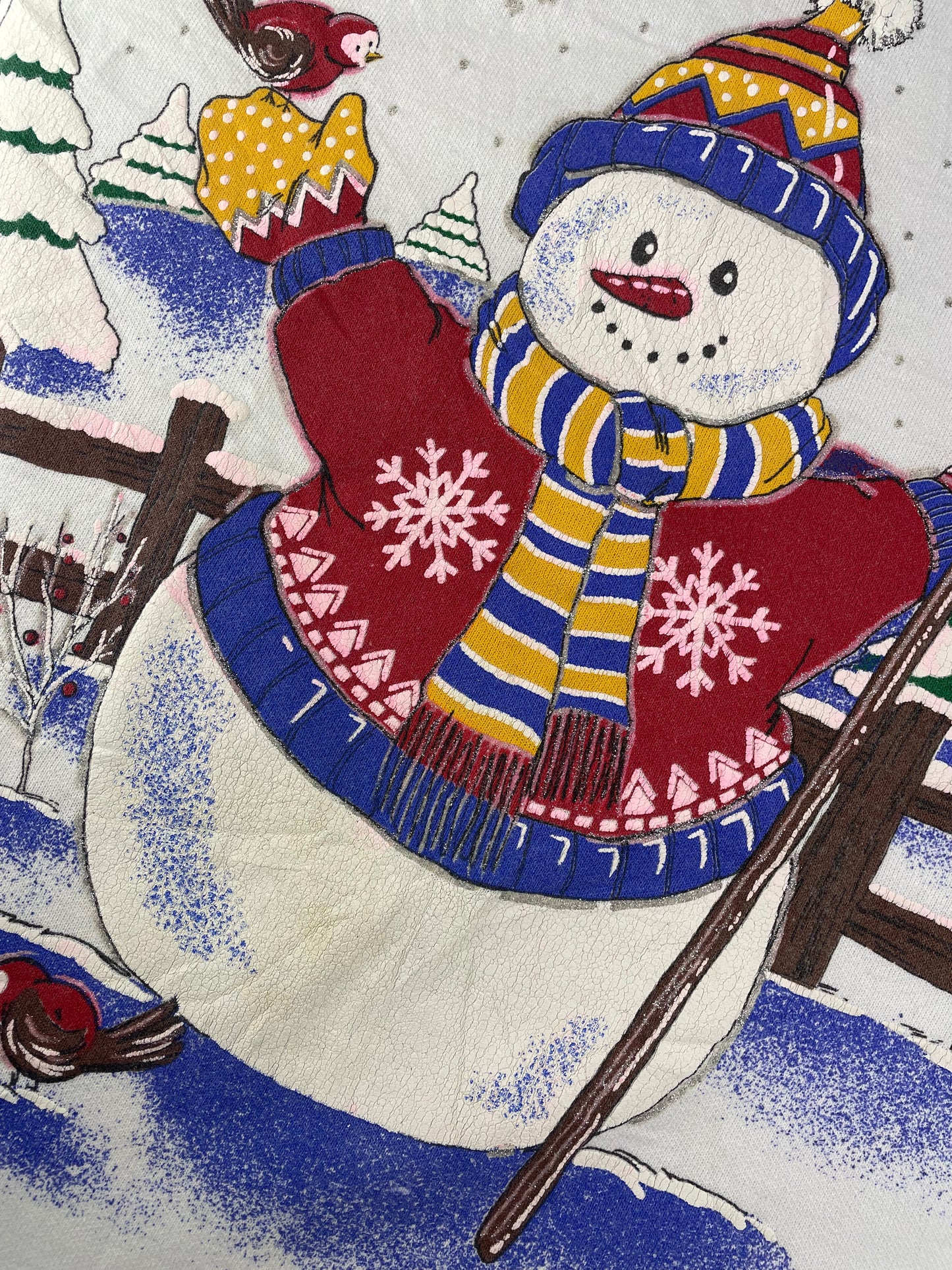 90s Holiday Time Christmas Sweatshirt white S/M