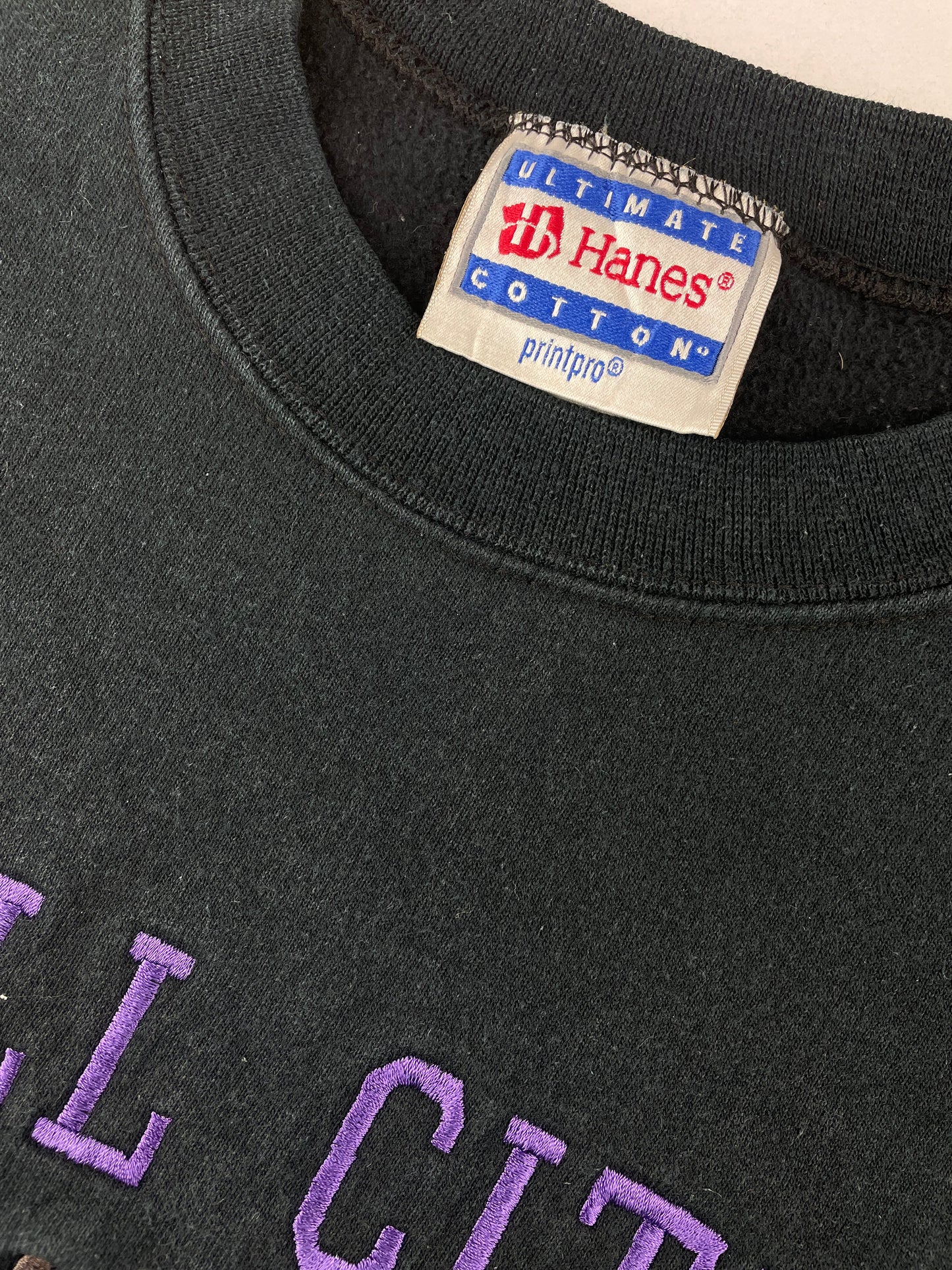 90s Hill City Hornets Hanes Sweatshirt Black XL
