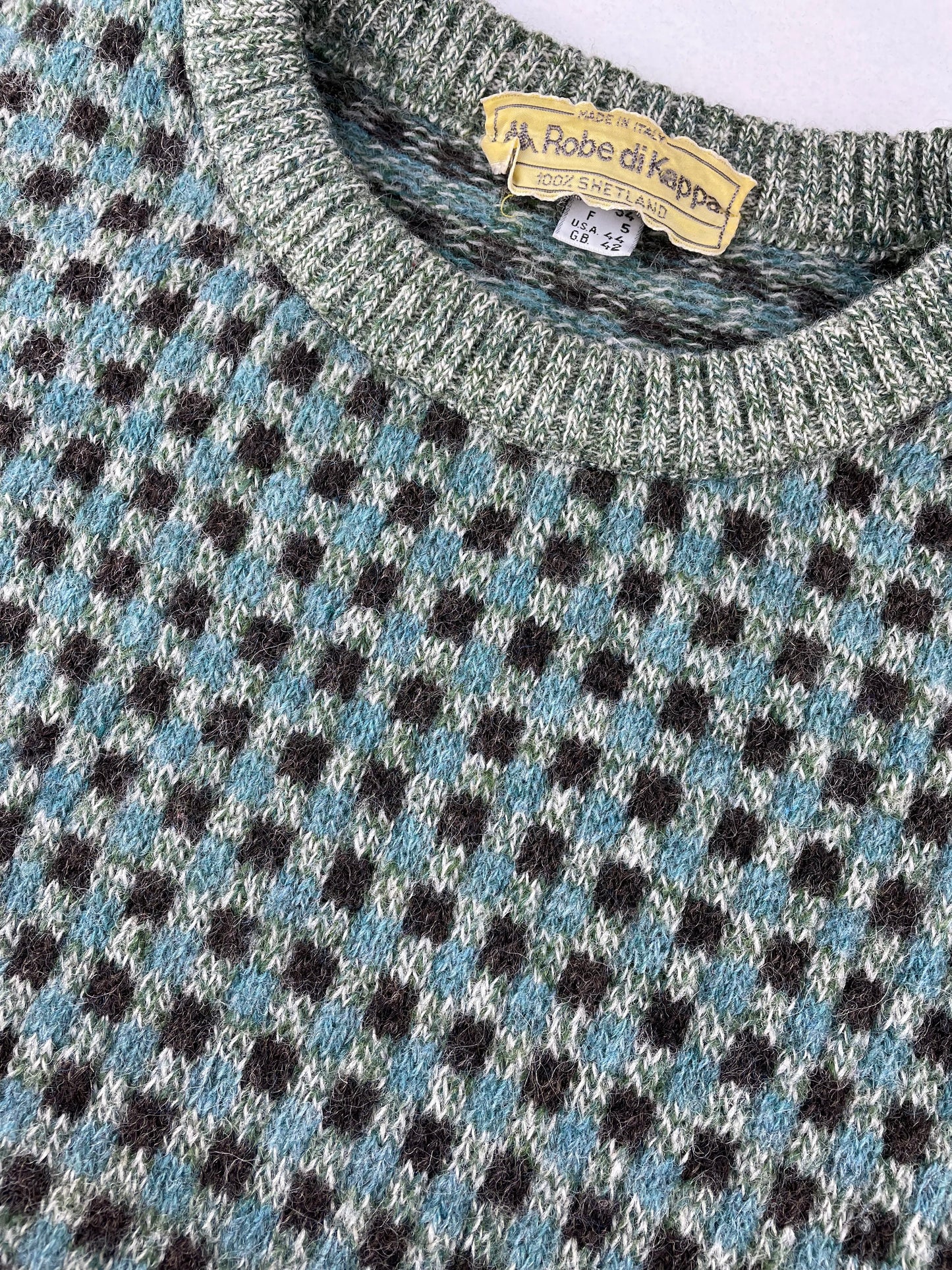 80s Kappa Knit Sweater Green L