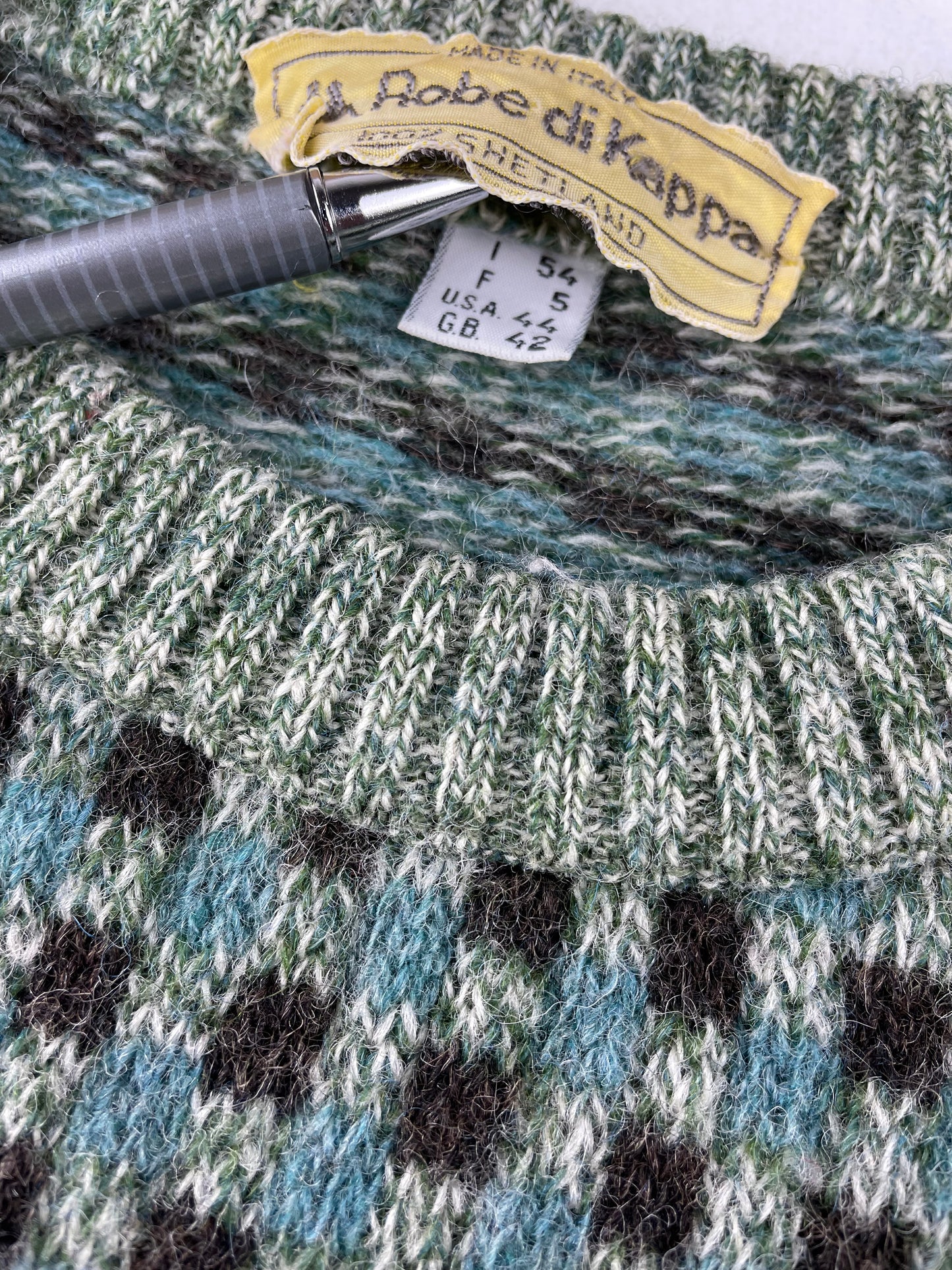 80s Kappa Knit Sweater Green L