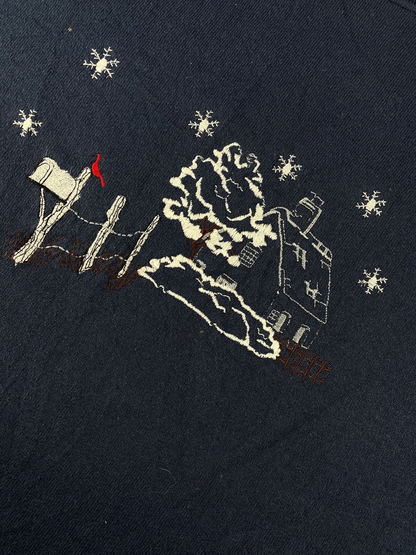 90s Fruit of the loom Christmas Sweatshirt navy