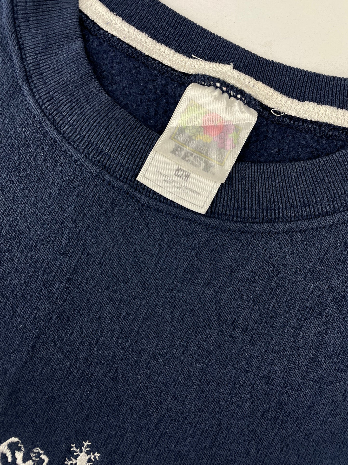 90s Fruit of the loom Christmas Sweatshirt navy