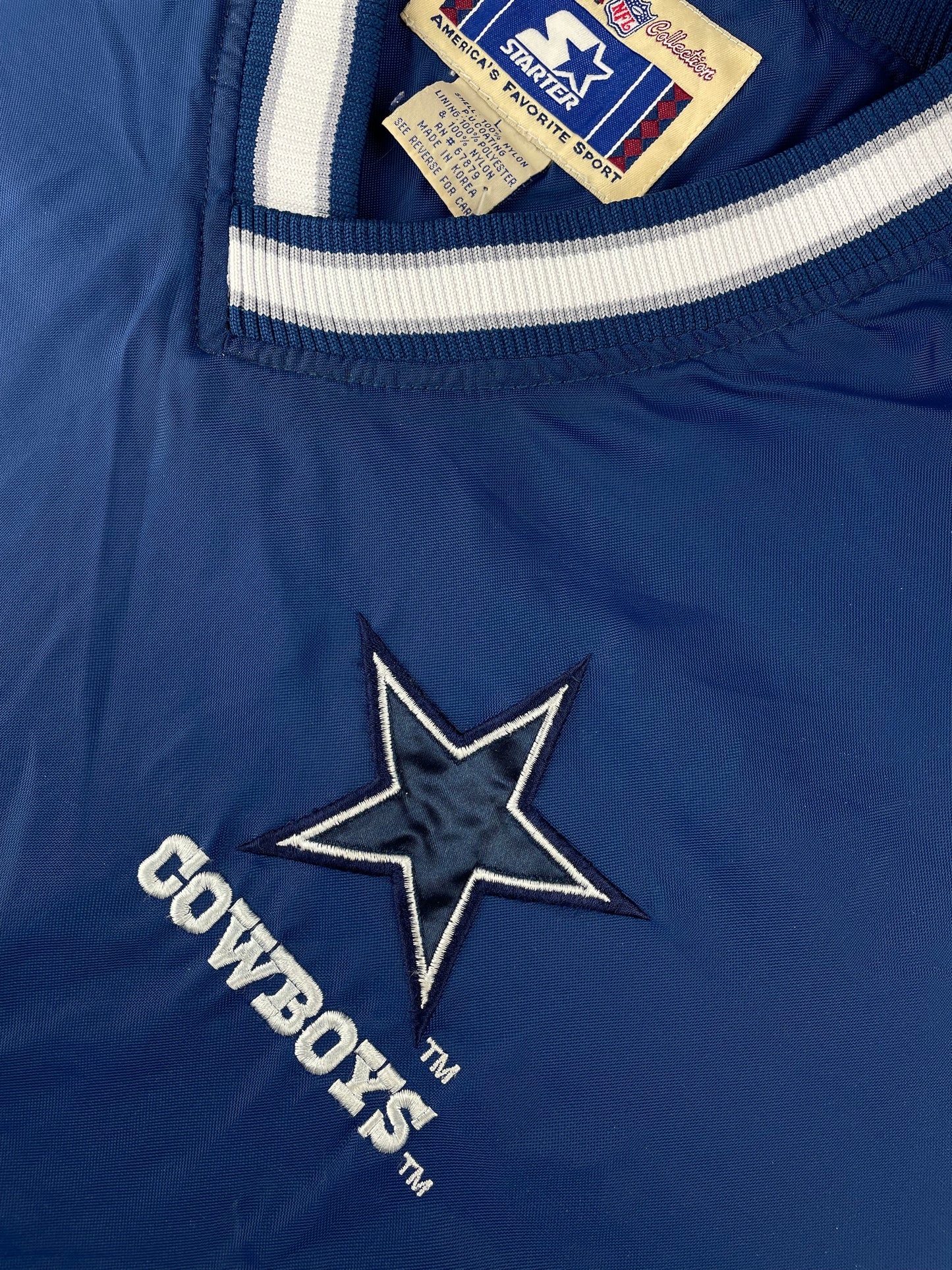 90s Starter Dallas Cowboys NFL Emmitt Smith Pullover Blue