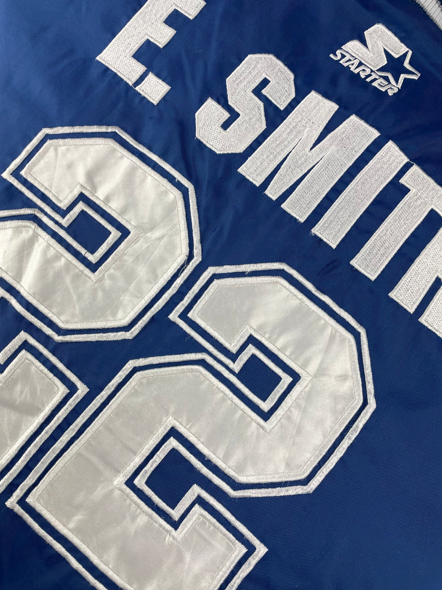 90s Starter Dallas Cowboys NFL Emmitt Smith Pullover Blue