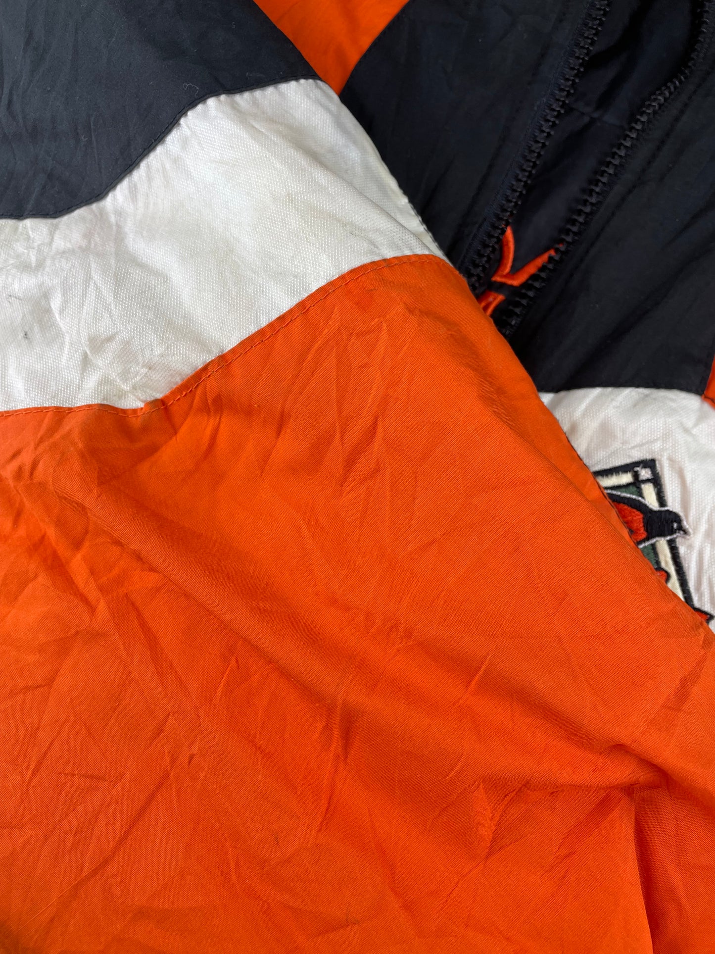 90s Pro Player Baltimore Orioles, MLB Jacket Black Orange