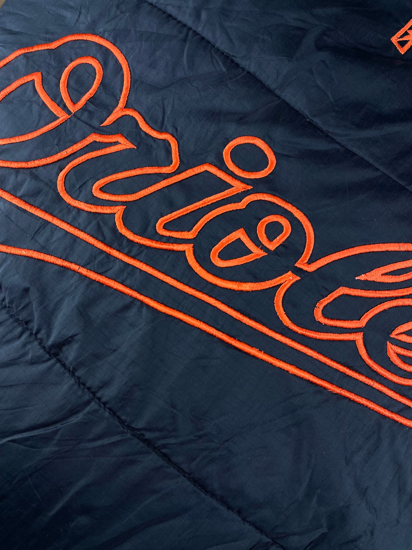90s Pro Player Baltimore Orioles, MLB Jacket Black Orange