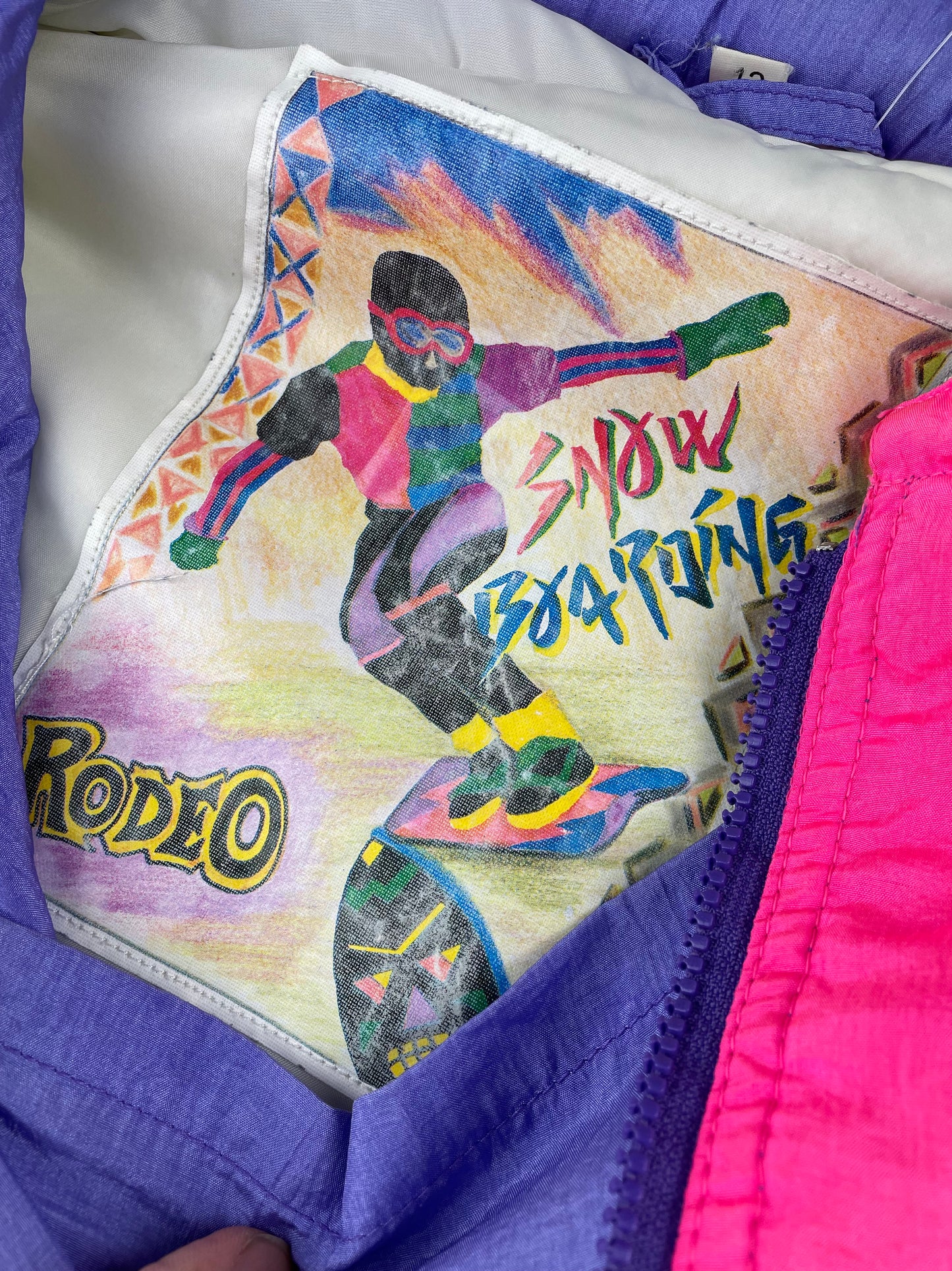 90s Rodeo Jacket Yellow Purple / Green