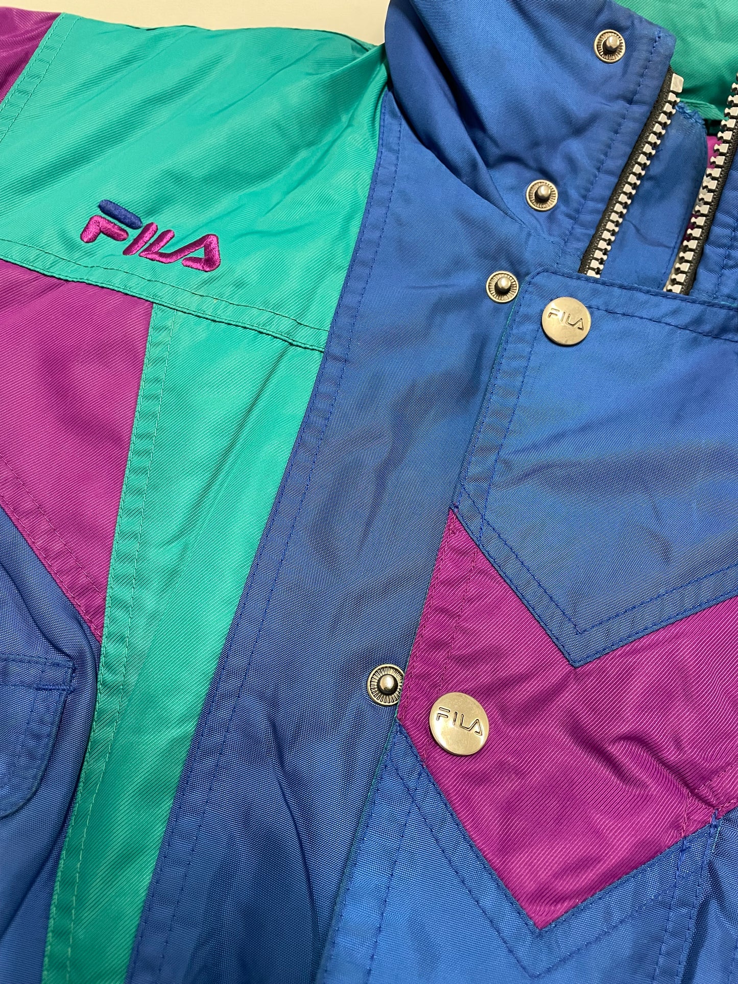 90s Fila Jacket Blue Purple S