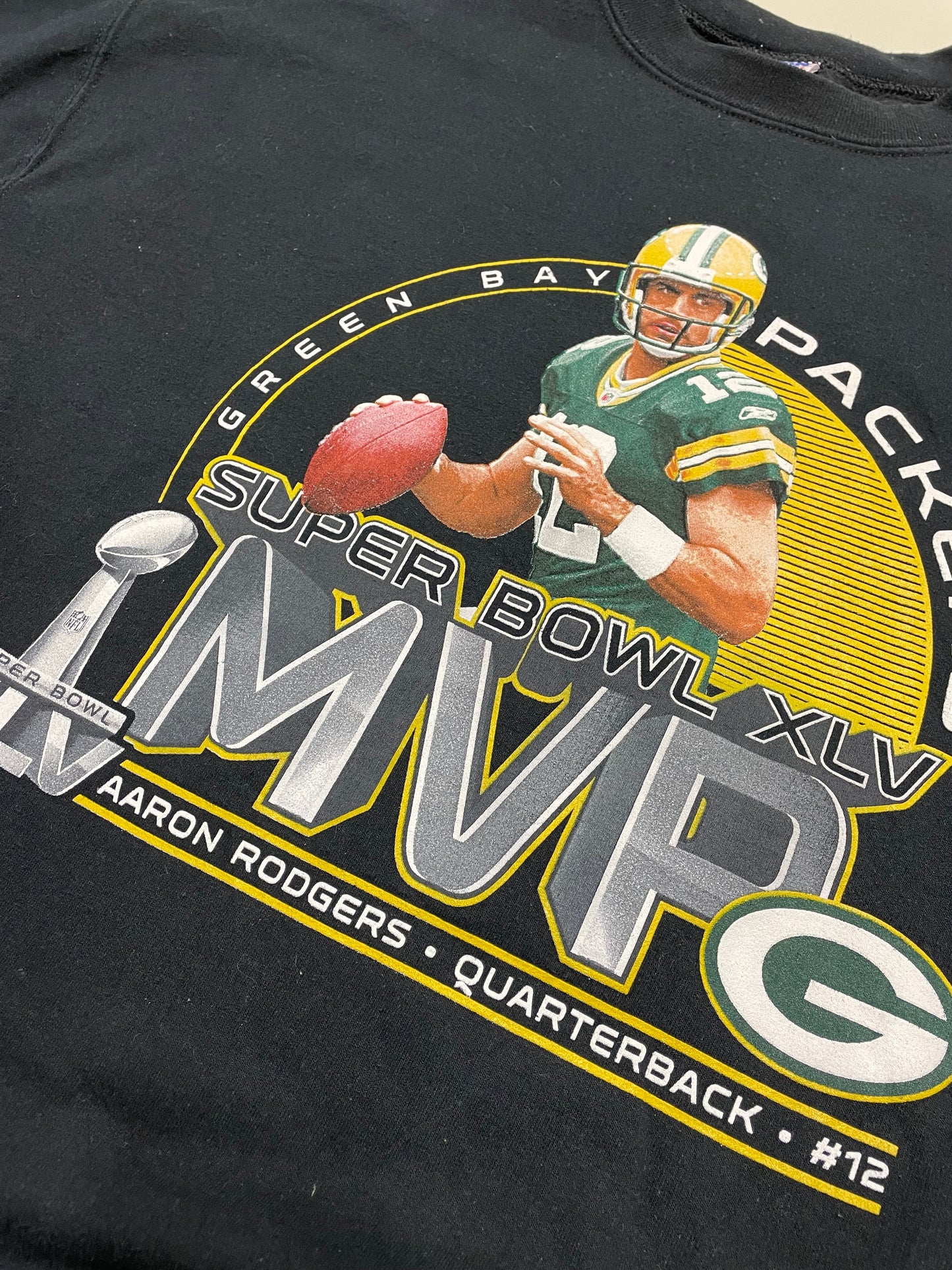 00s Green Bay Packers NFL Sweatshirt Black L