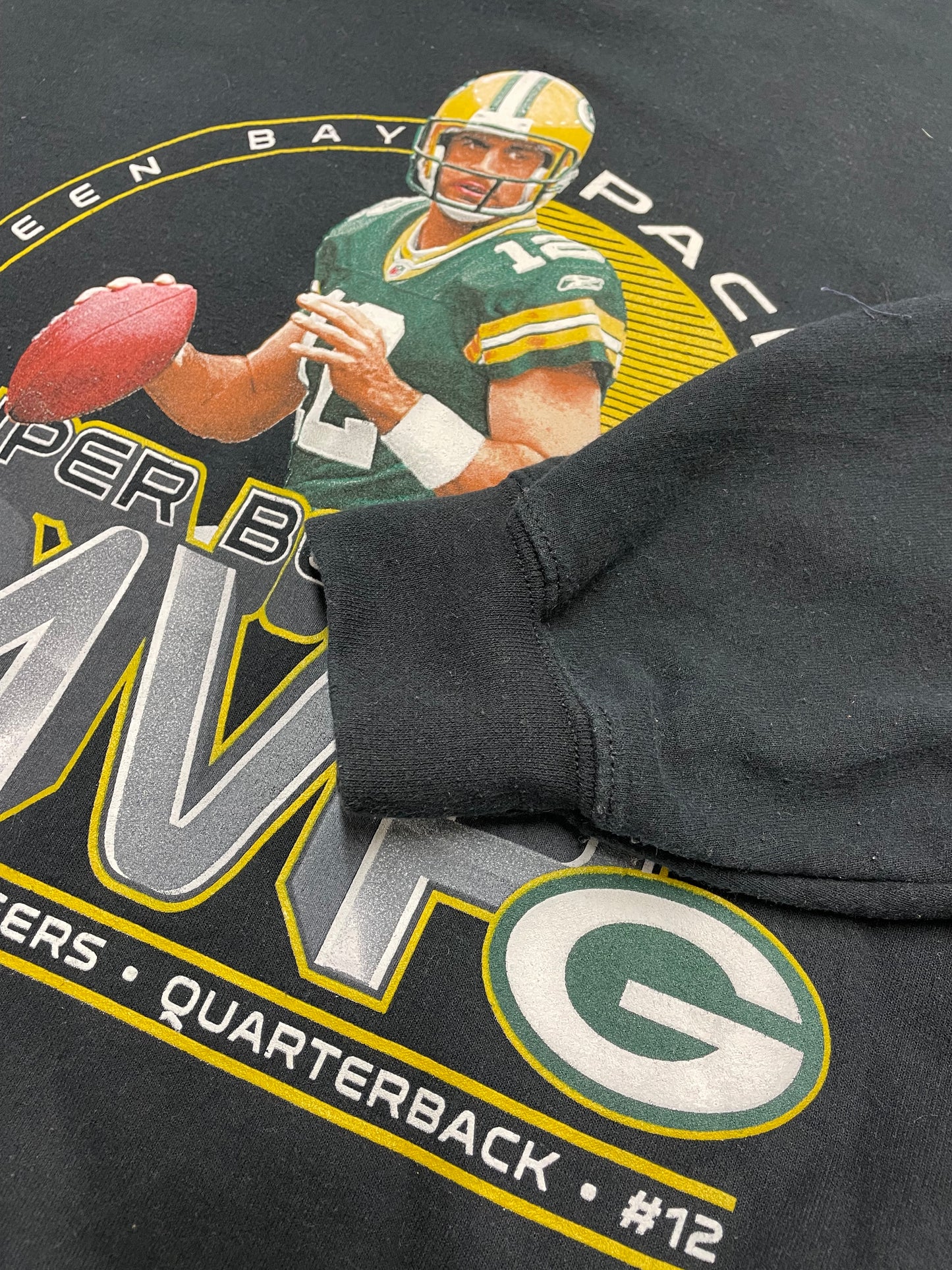 00s Green Bay Packers NFL Sweatshirt Black L
