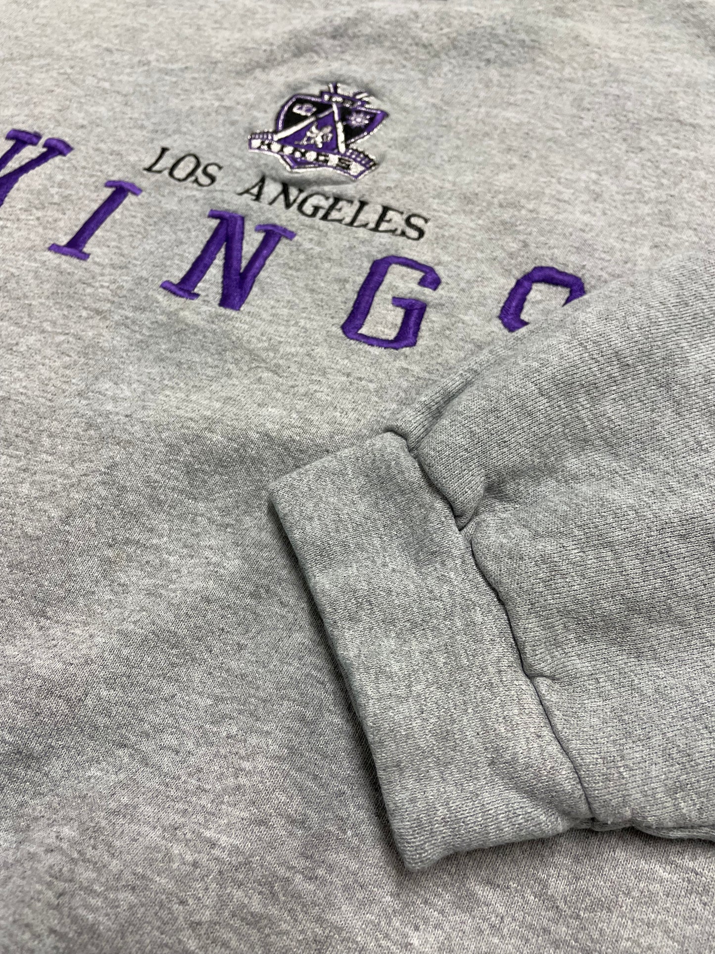 90s Logo Athletic Los Angeles Kings NHL Sweatshirt Grey XL