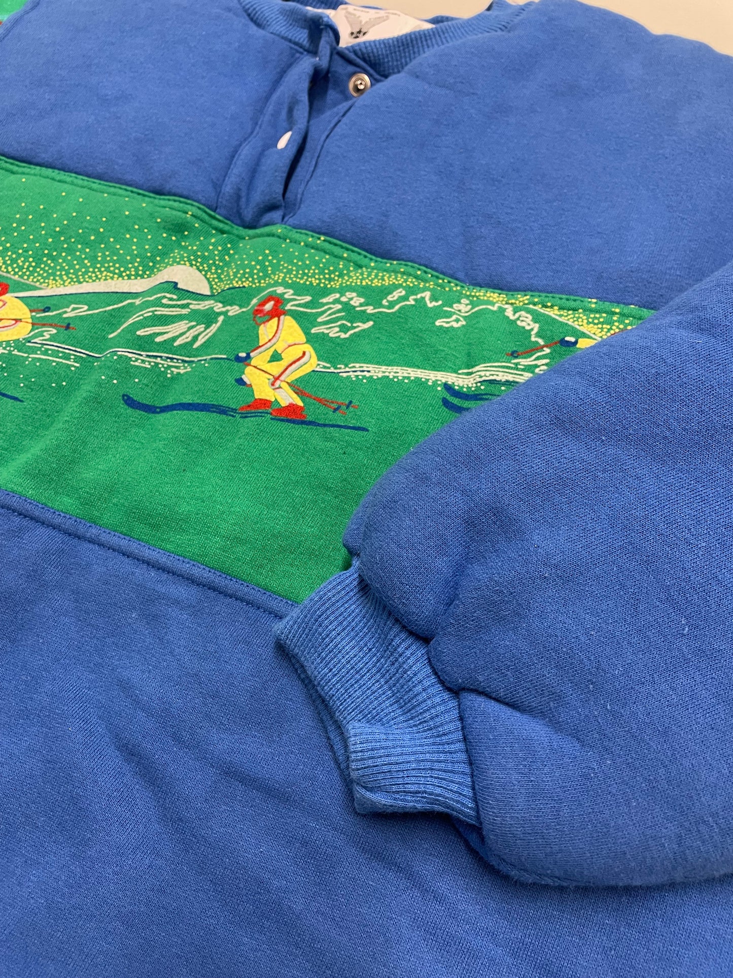 80s Triple Force Heavy Ski Sweatshirt Blue Green S