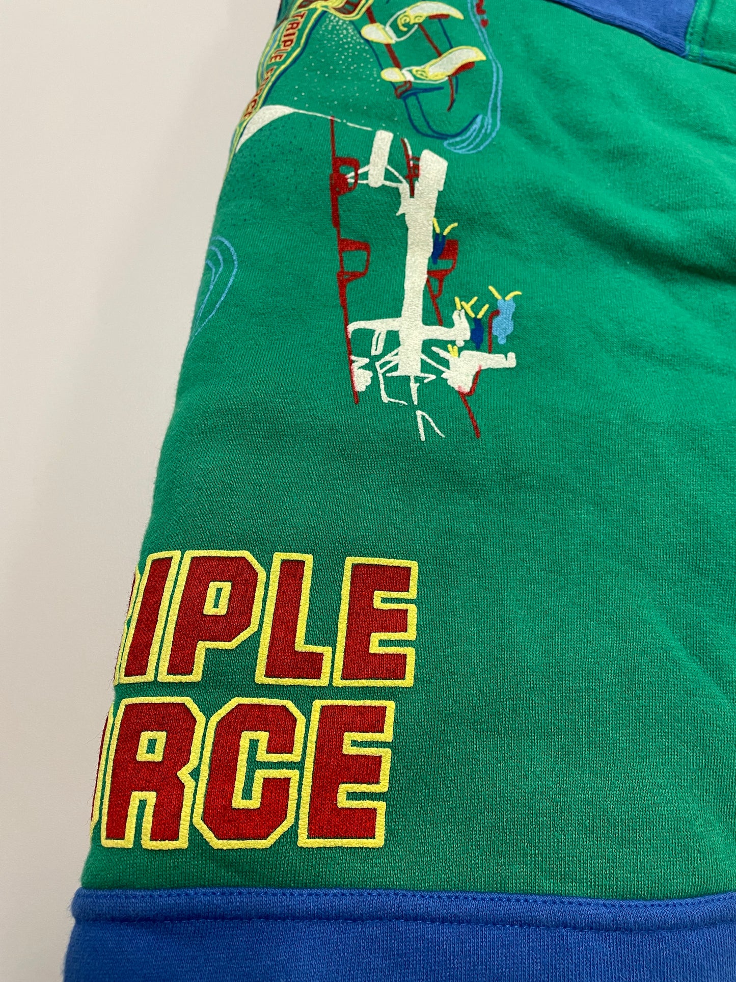80s Triple Force Heavy Ski Sweatshirt Blue Green S