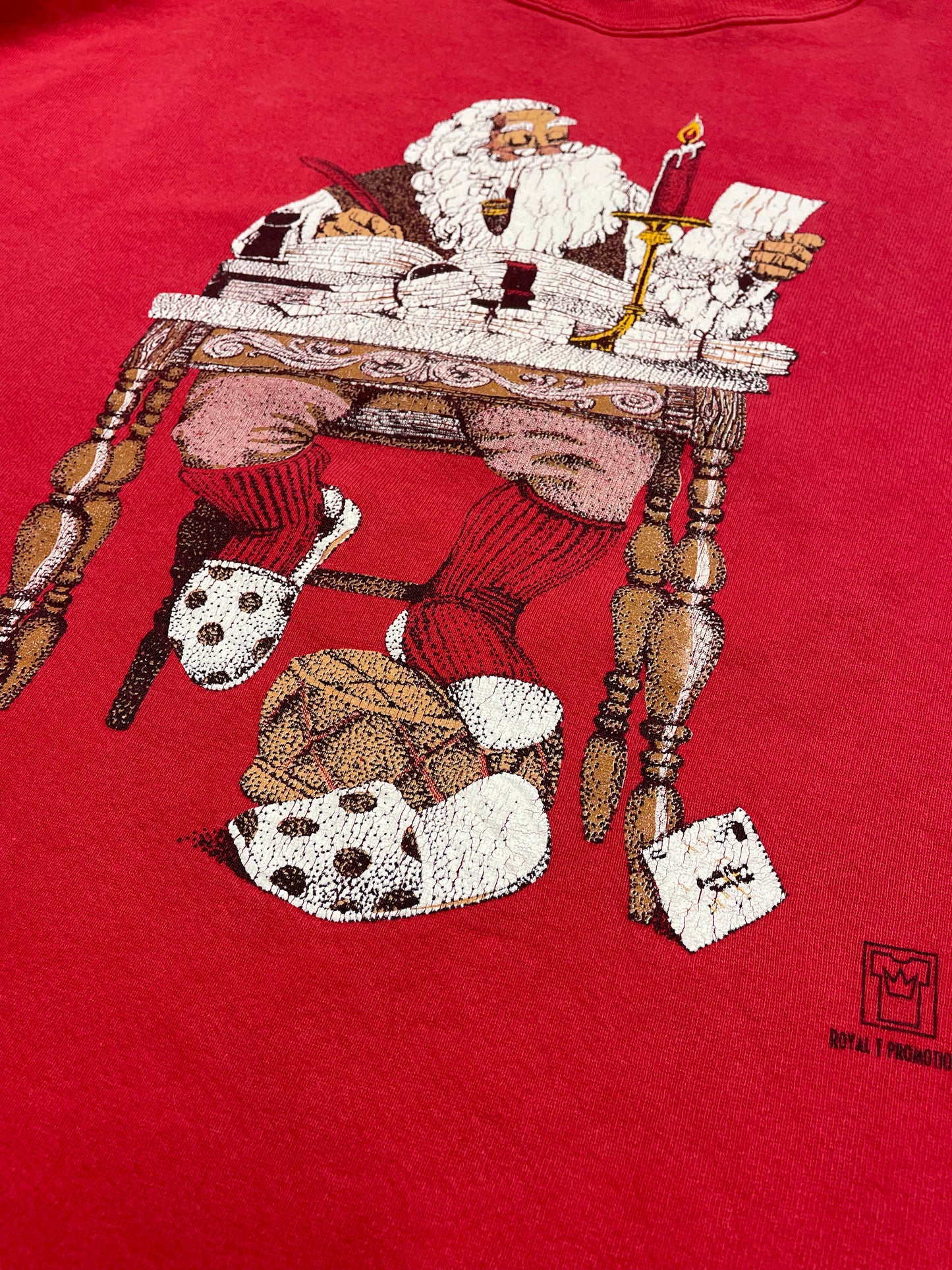 90s Stadium Court Christmas Sweatshirt Red XL