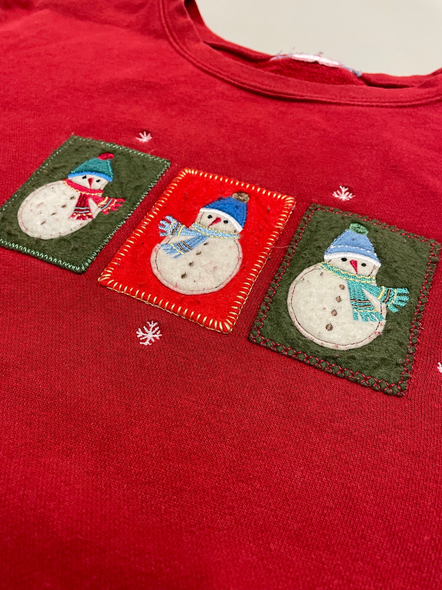 00s Unbranded Christmas Sweatshirt Red XL
