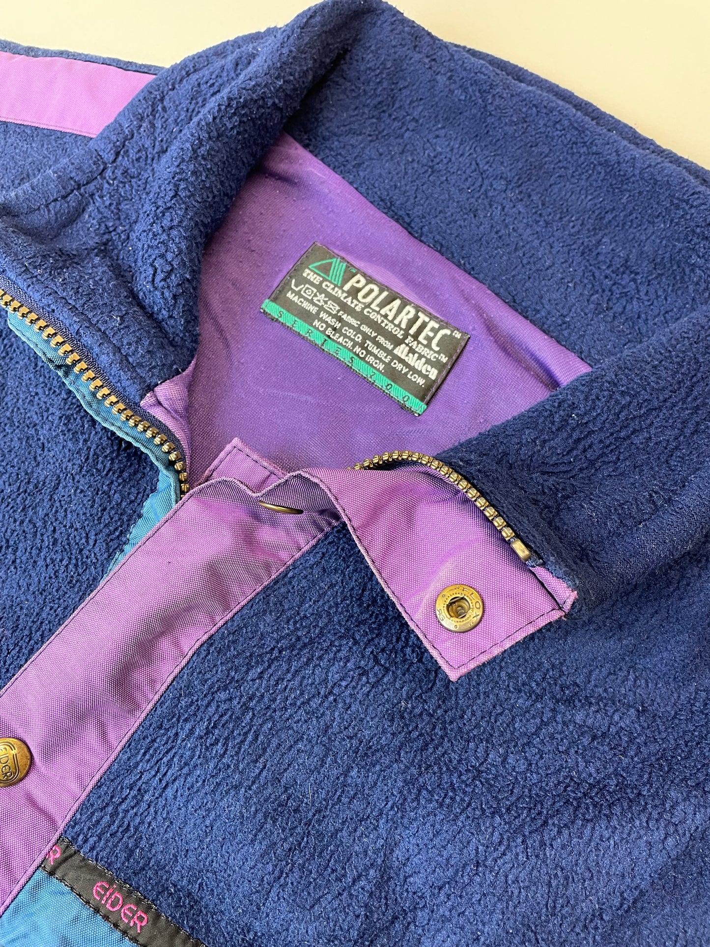 90s EIDER Fleece Navy Purple L