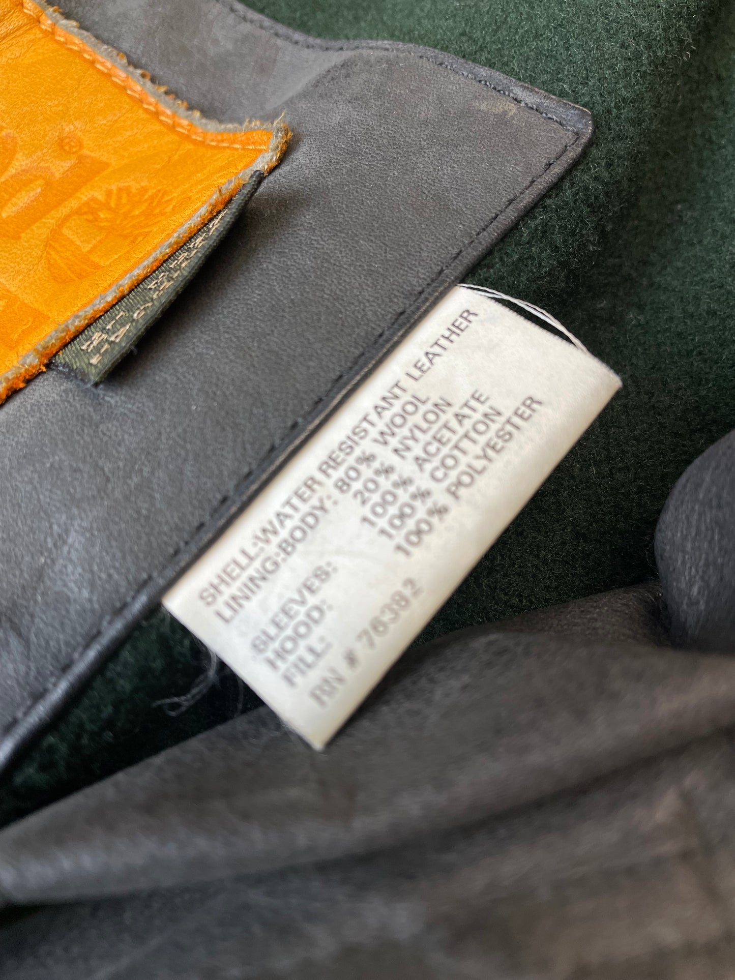 90s Timberland Leather Jacket Black XL