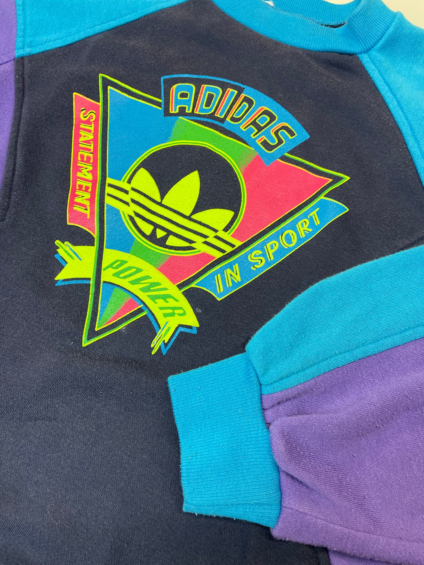 90s Adidas Sweatshirt Navy Purple S