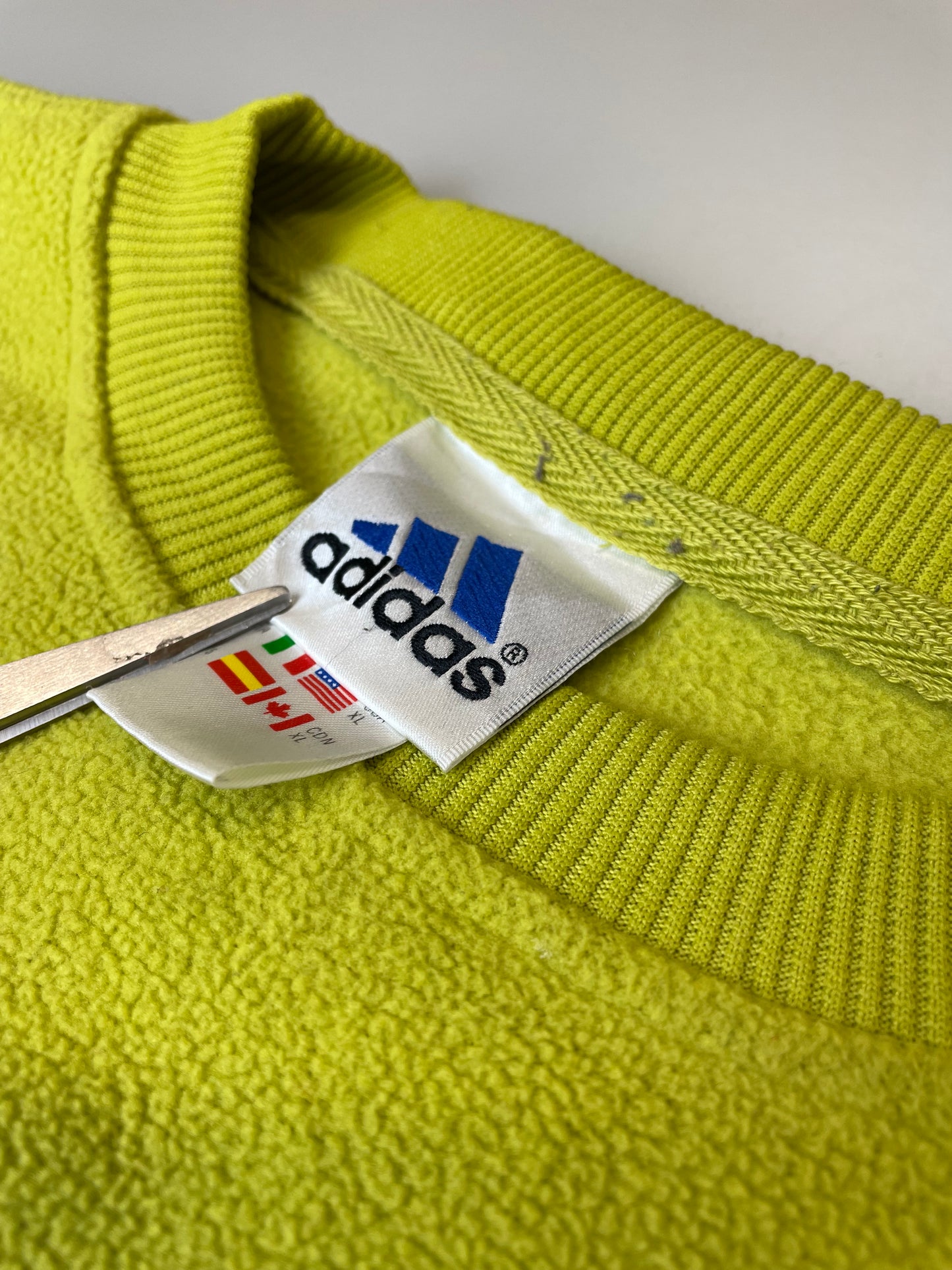 00s Adidas Fleece Yellow Neon