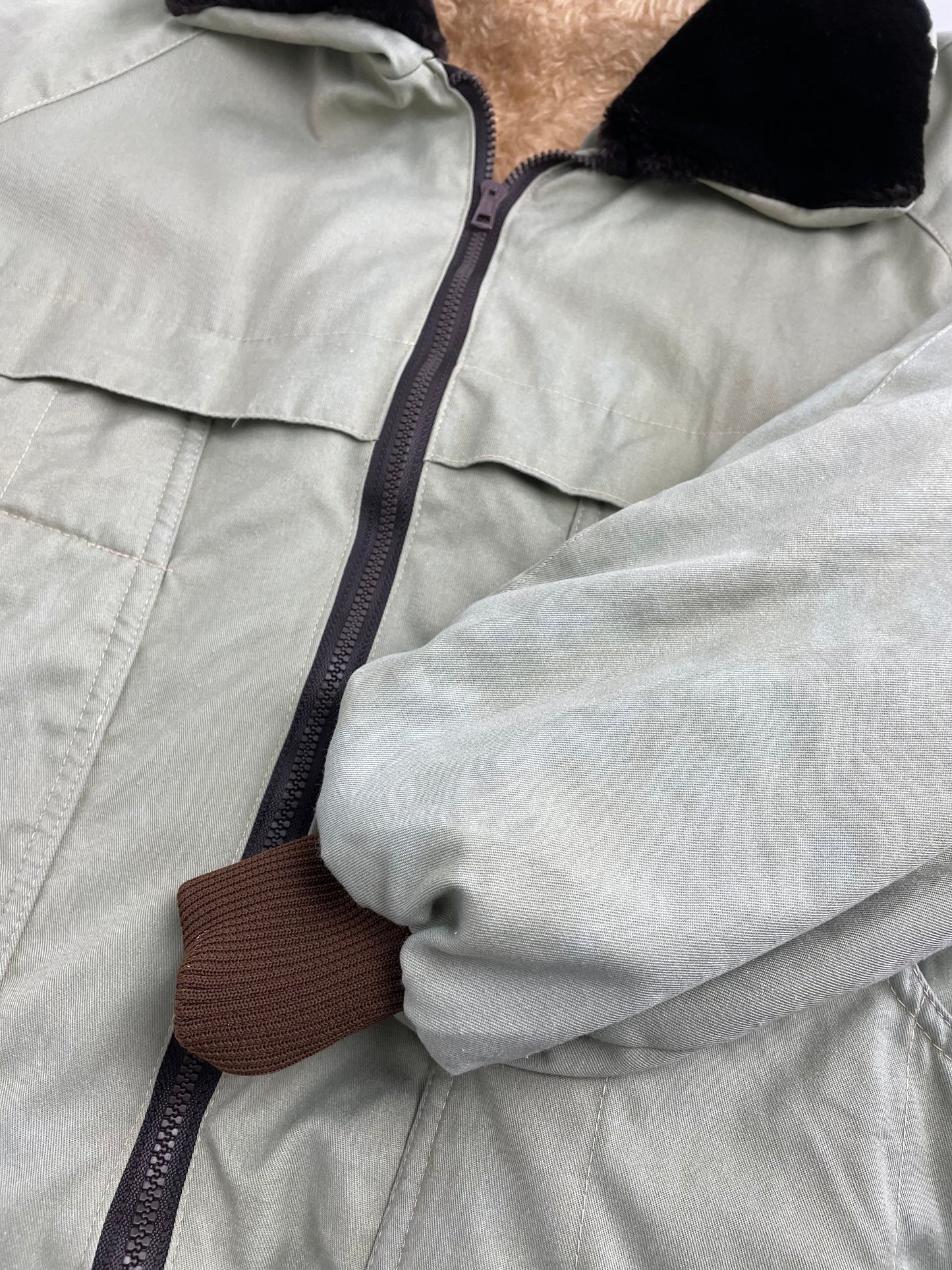 90s Unbranded Jacket Light Green Beige L
