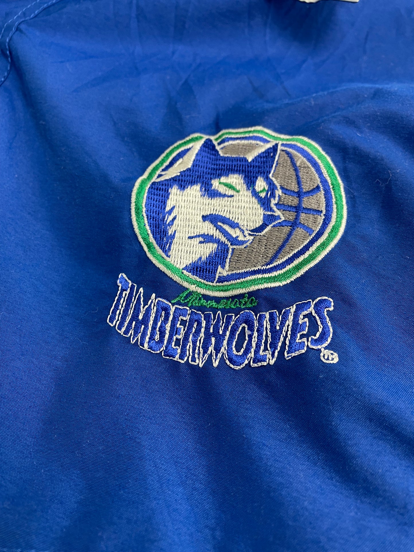 90s Starter Minnesota Timberwolves NBA Jacket Blue Green XL
