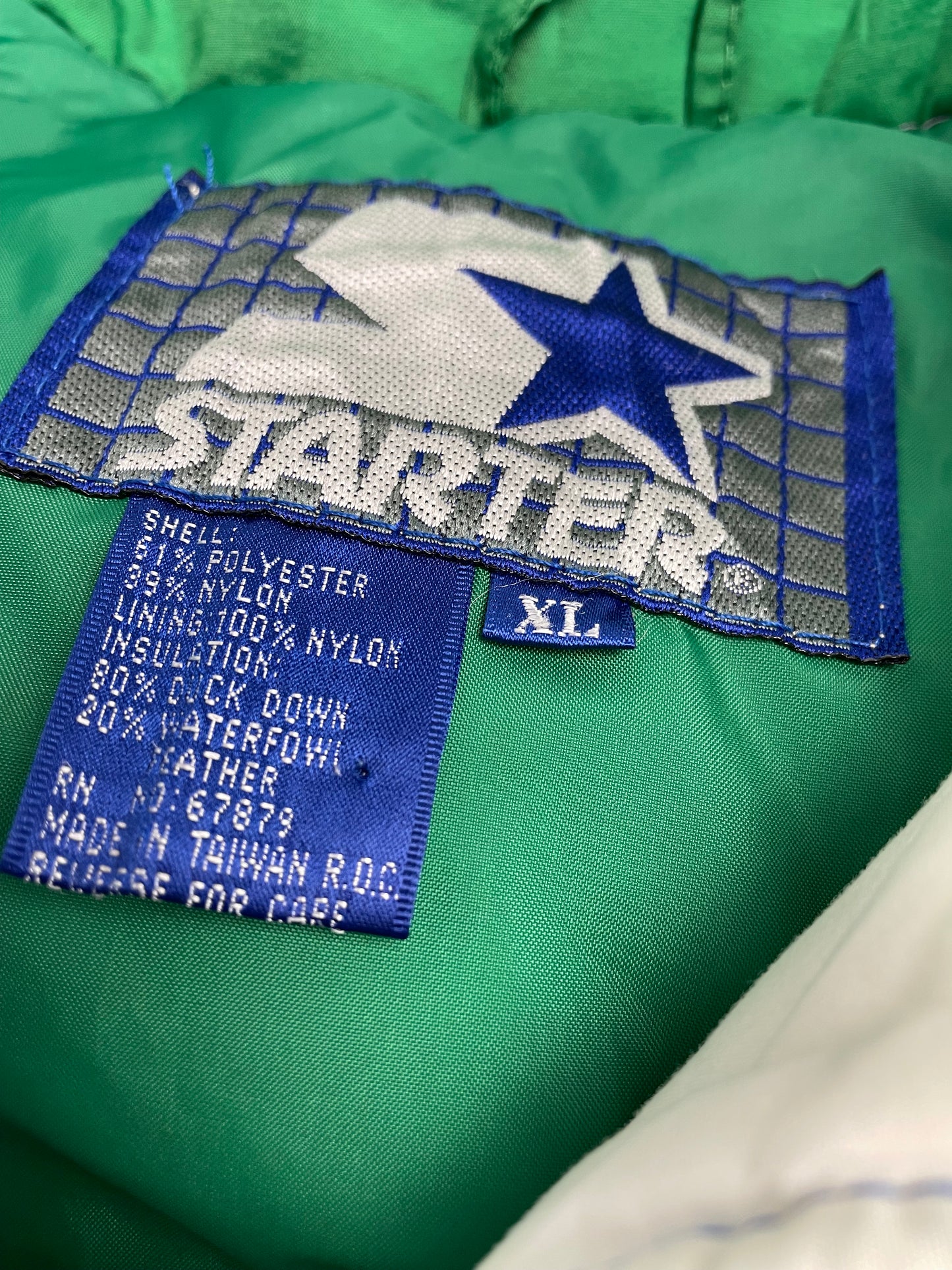 90s Starter Minnesota Timberwolves NBA Jacket Blue Green XL