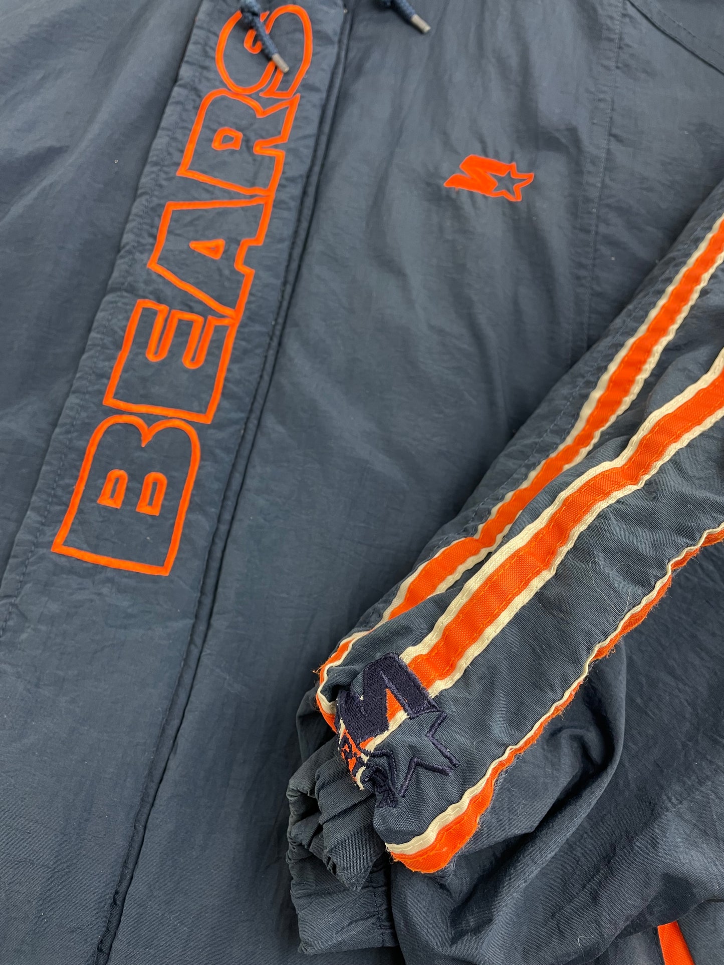 90s Starter Chicago Bears NFL Jacket Blue Orange XXL