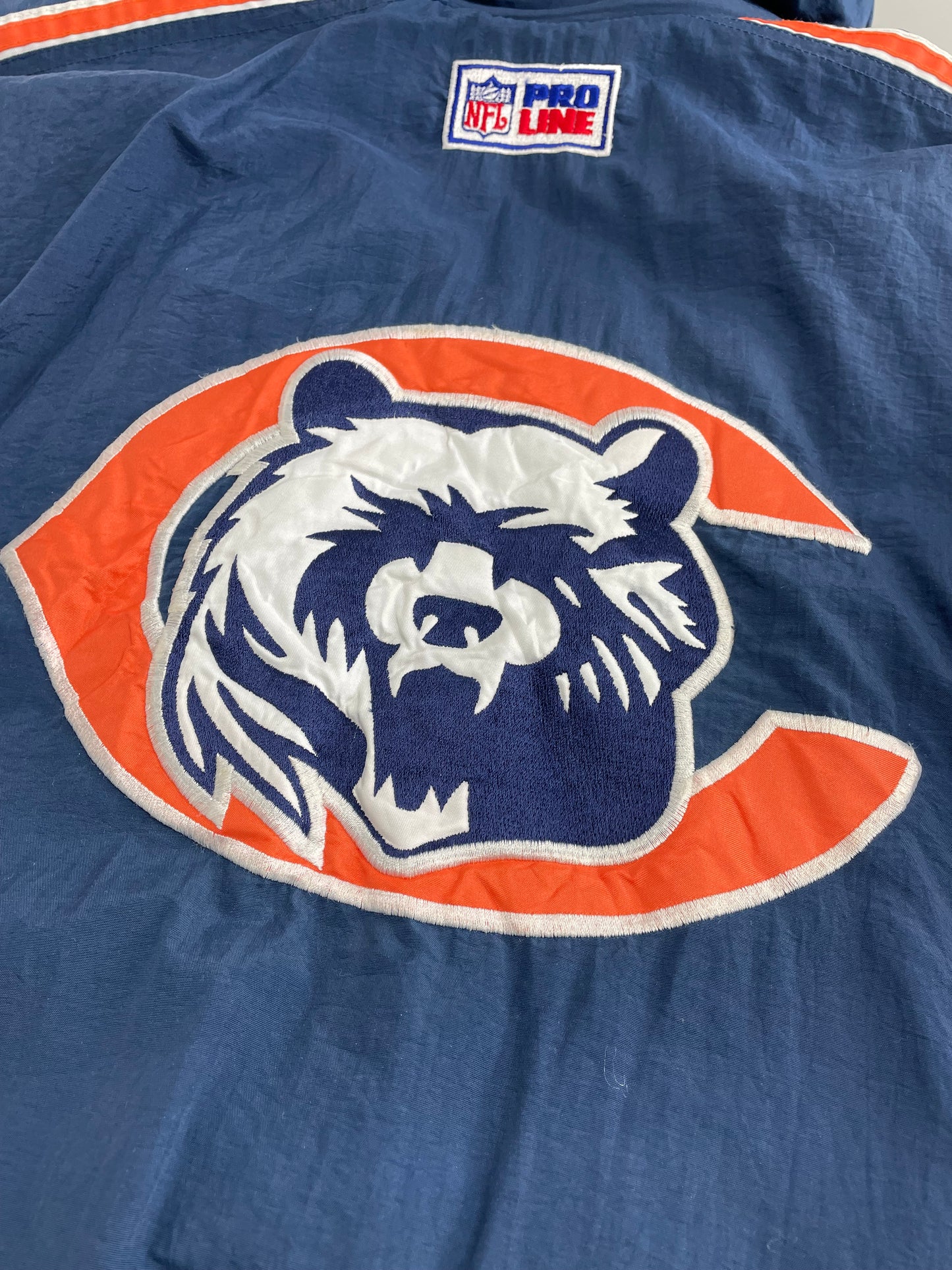 90s Starter Chicago Bears NFL Jacket Blue Orange XXL