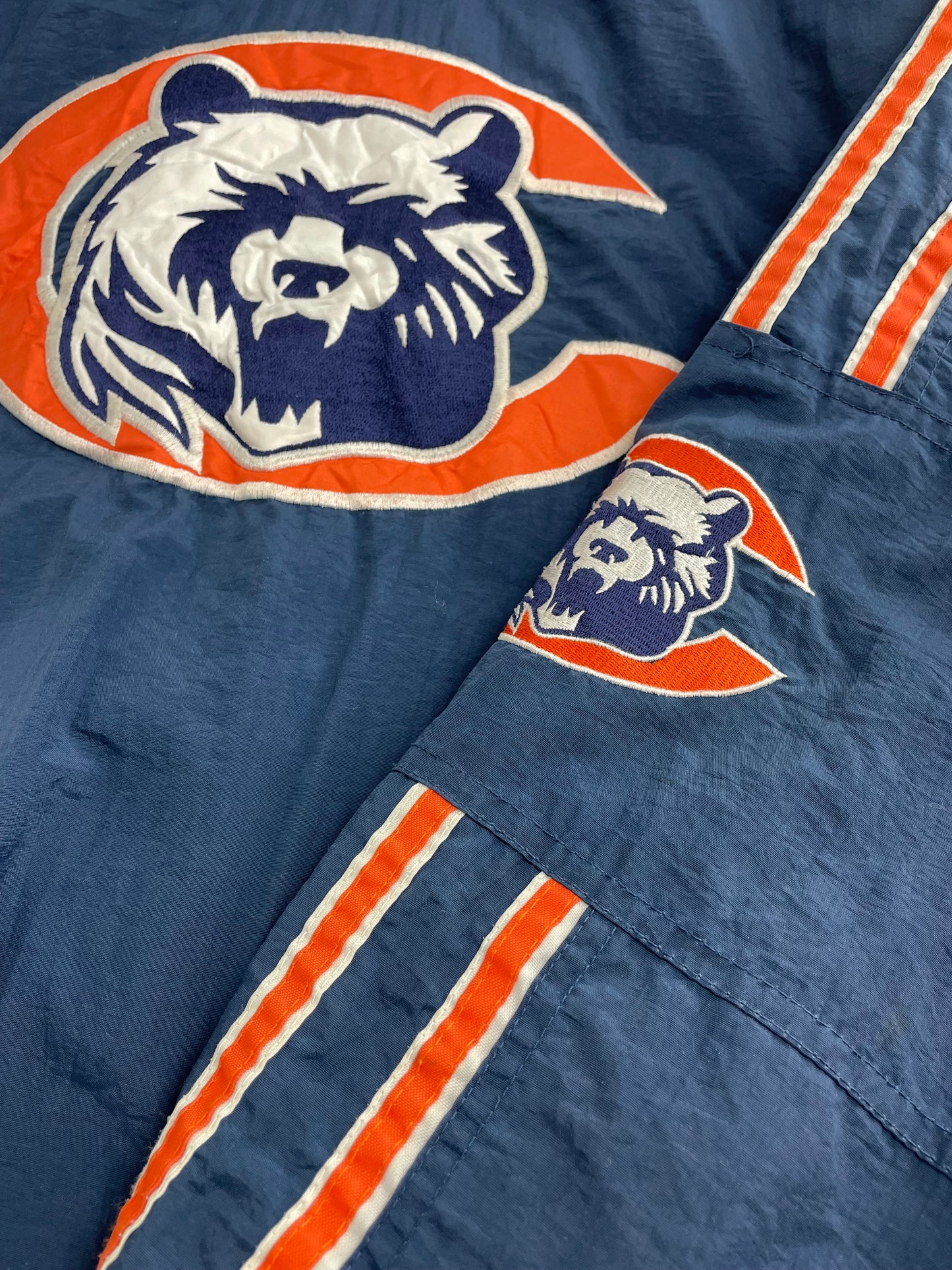 90s Starter Chicago Bears NFL Jacket Blue Orange XXL