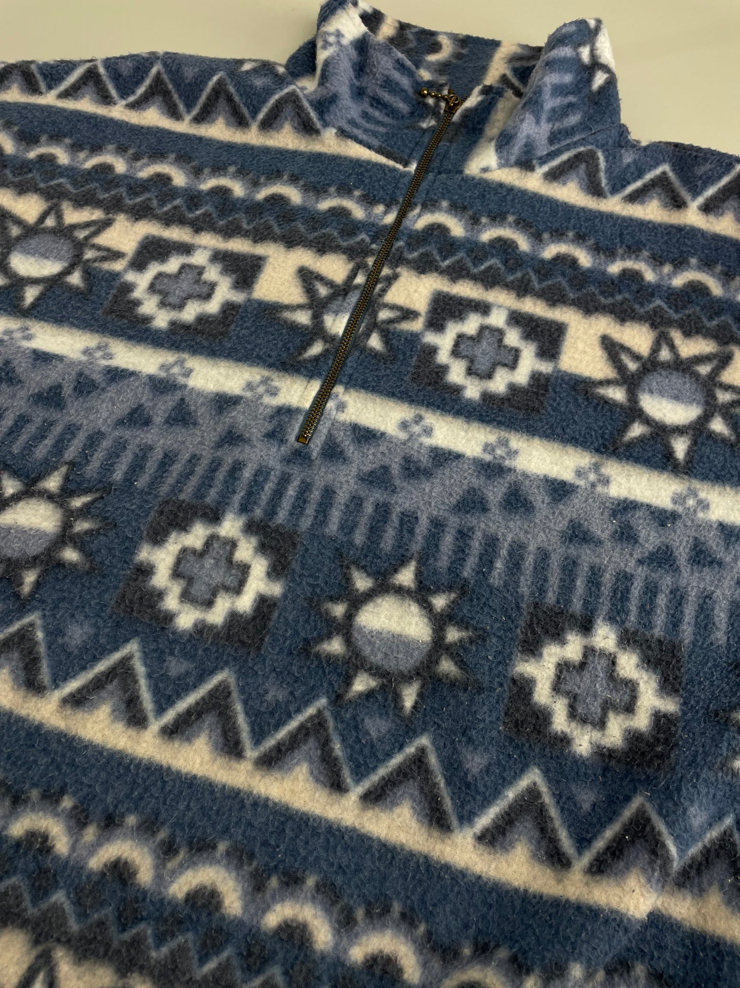 90s Le Frog Crazy Fleece Blue L