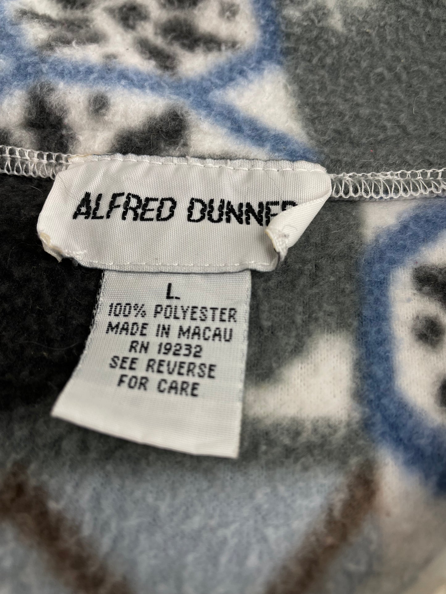 90s Alfred Dunner Crazy Fleece Grey L