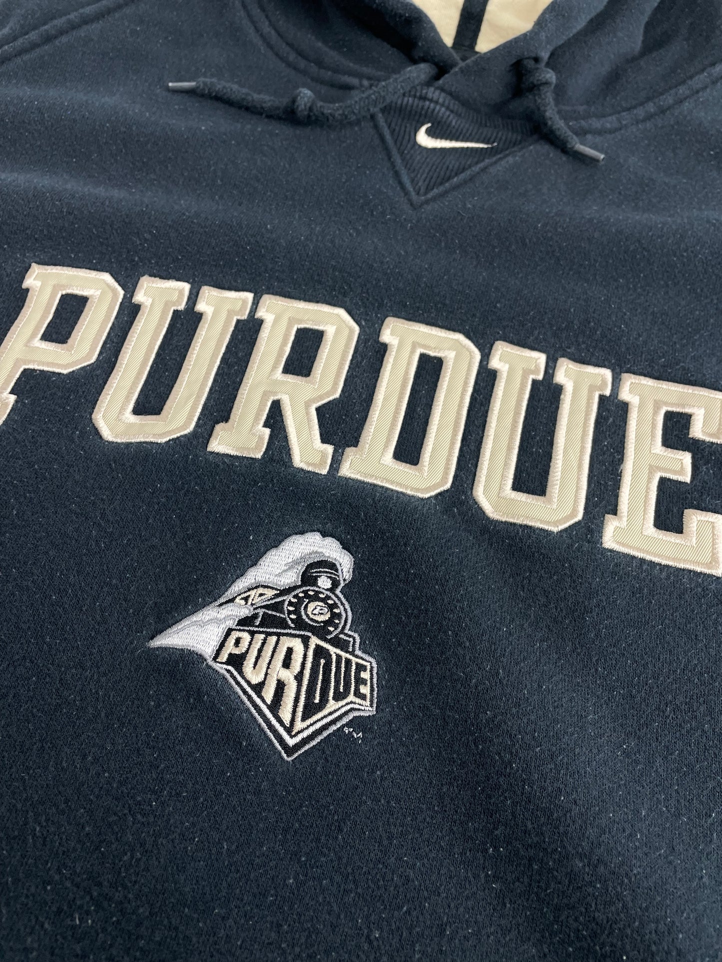 00s Nike Purdue University NCAA Hoodie Black XXL/XL
