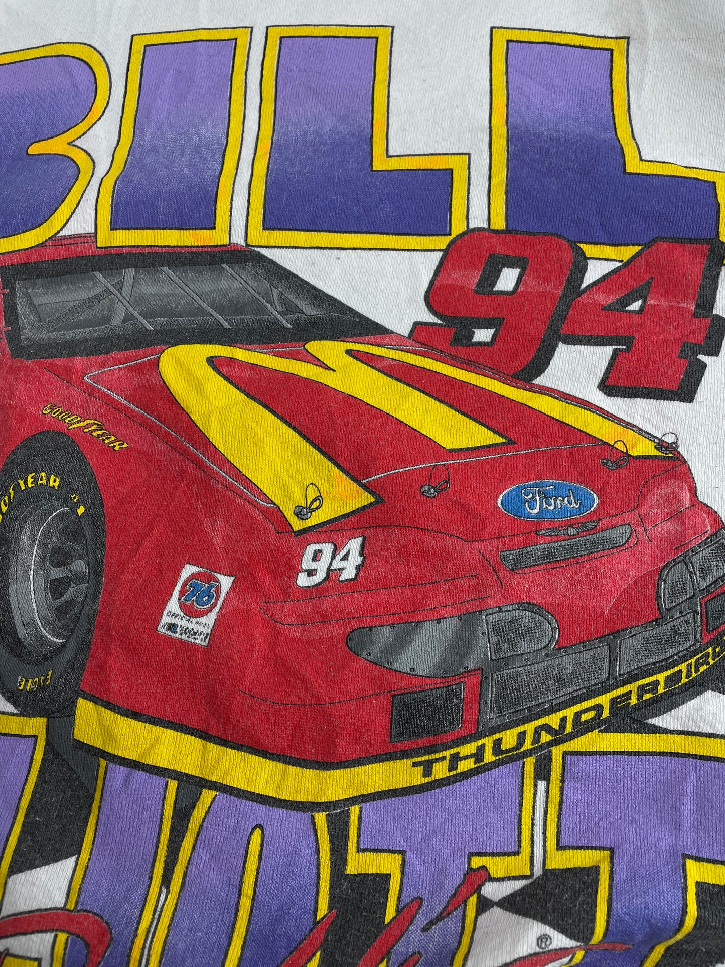 90s NASCAR Bill Elliot Kuuzu Sweatshirt White L/XL