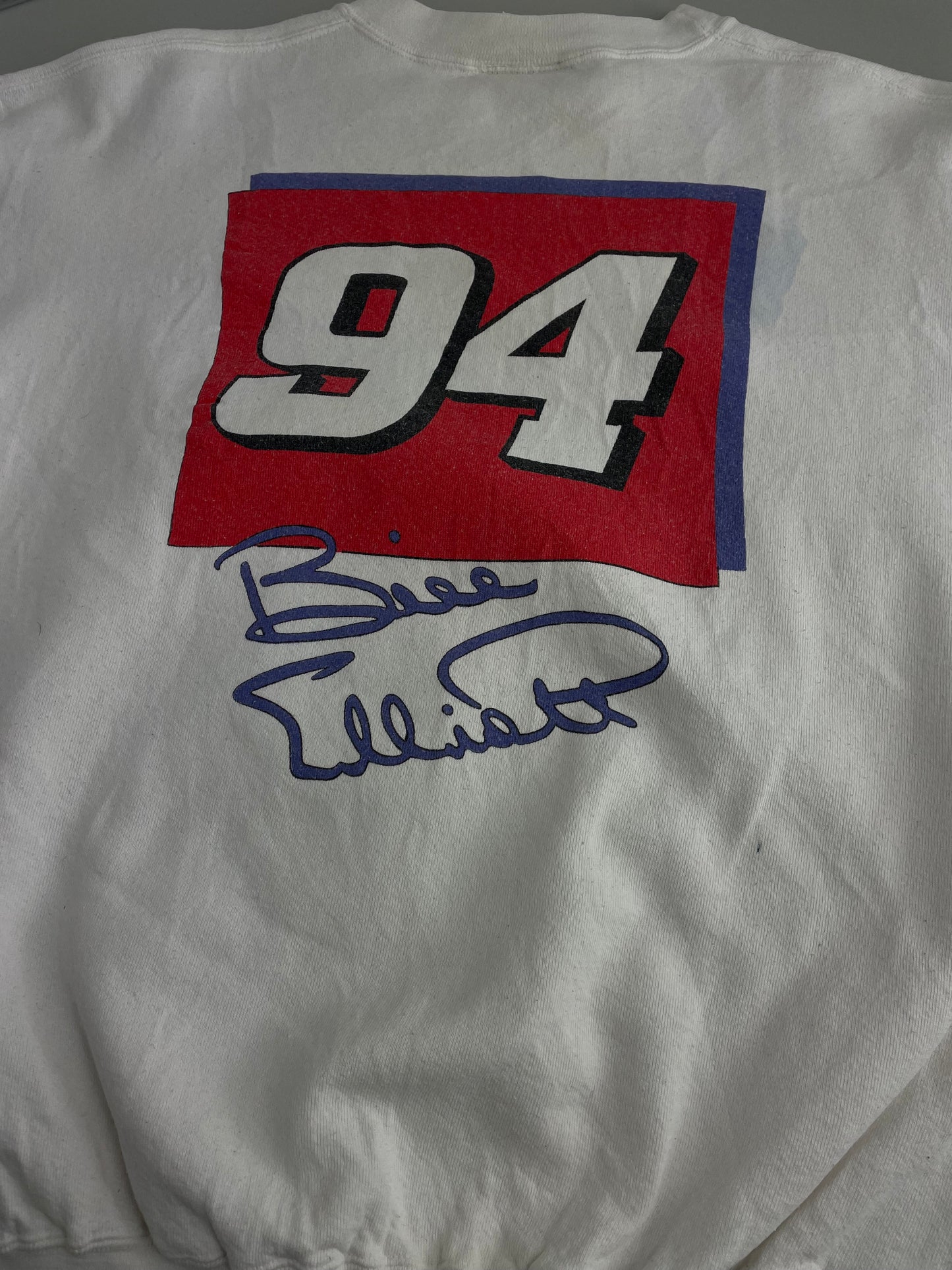90s NASCAR Bill Elliot Kuuzu Sweatshirt White L/XL