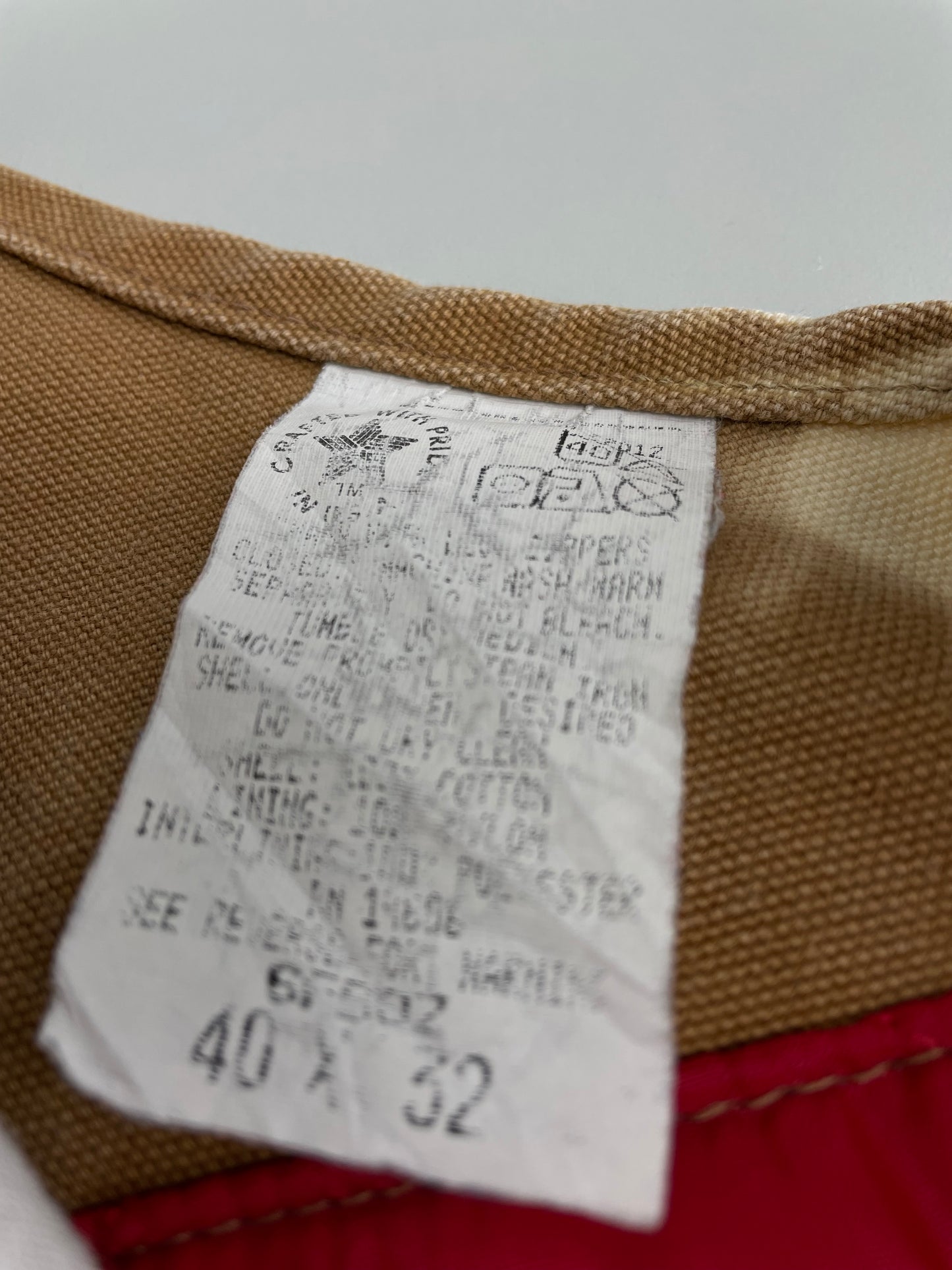 00s Carhartt Dungaree Beige Brown 40x32