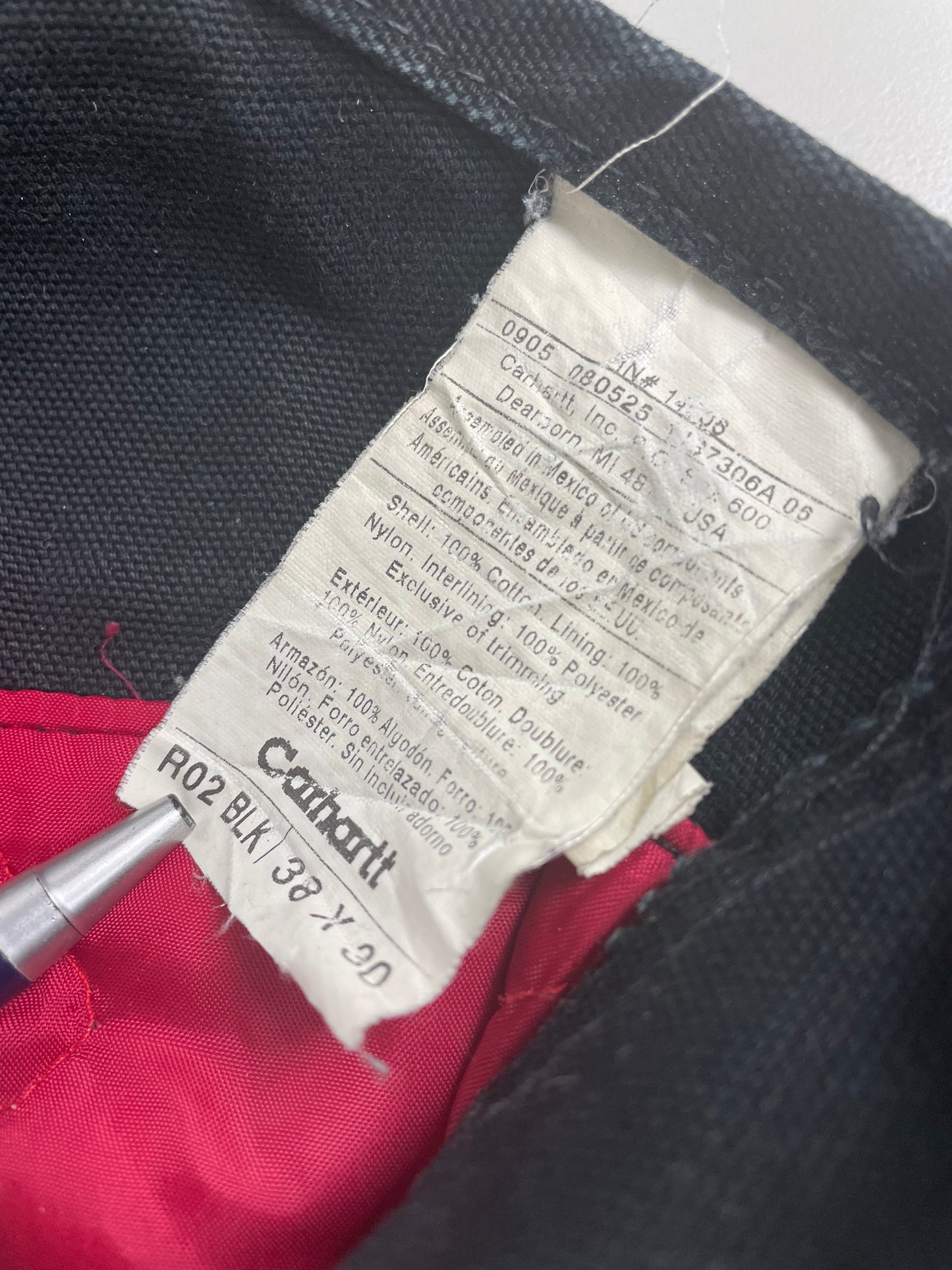 00s Carhartt Dungaree Black 38x30