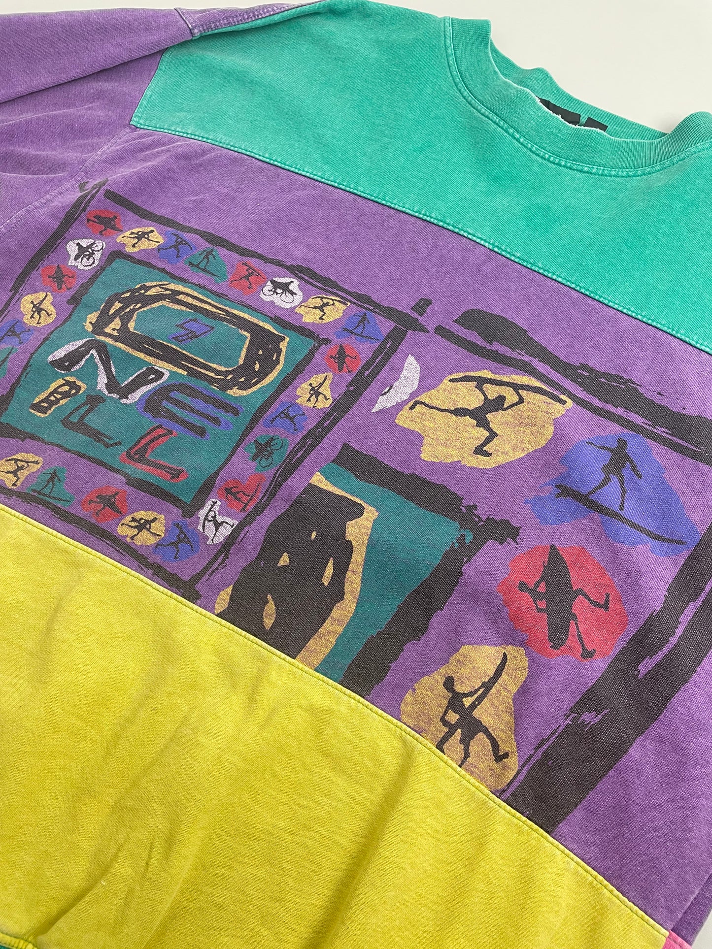 90s O`Neill Sweatshirt Purple Green L/XL
