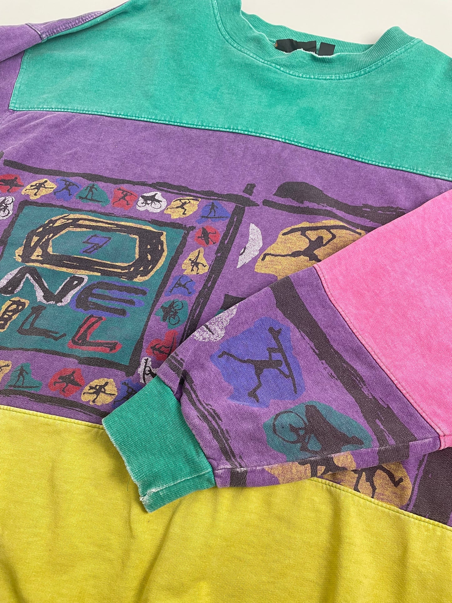 90s O`Neill Sweatshirt Purple Green L/XL