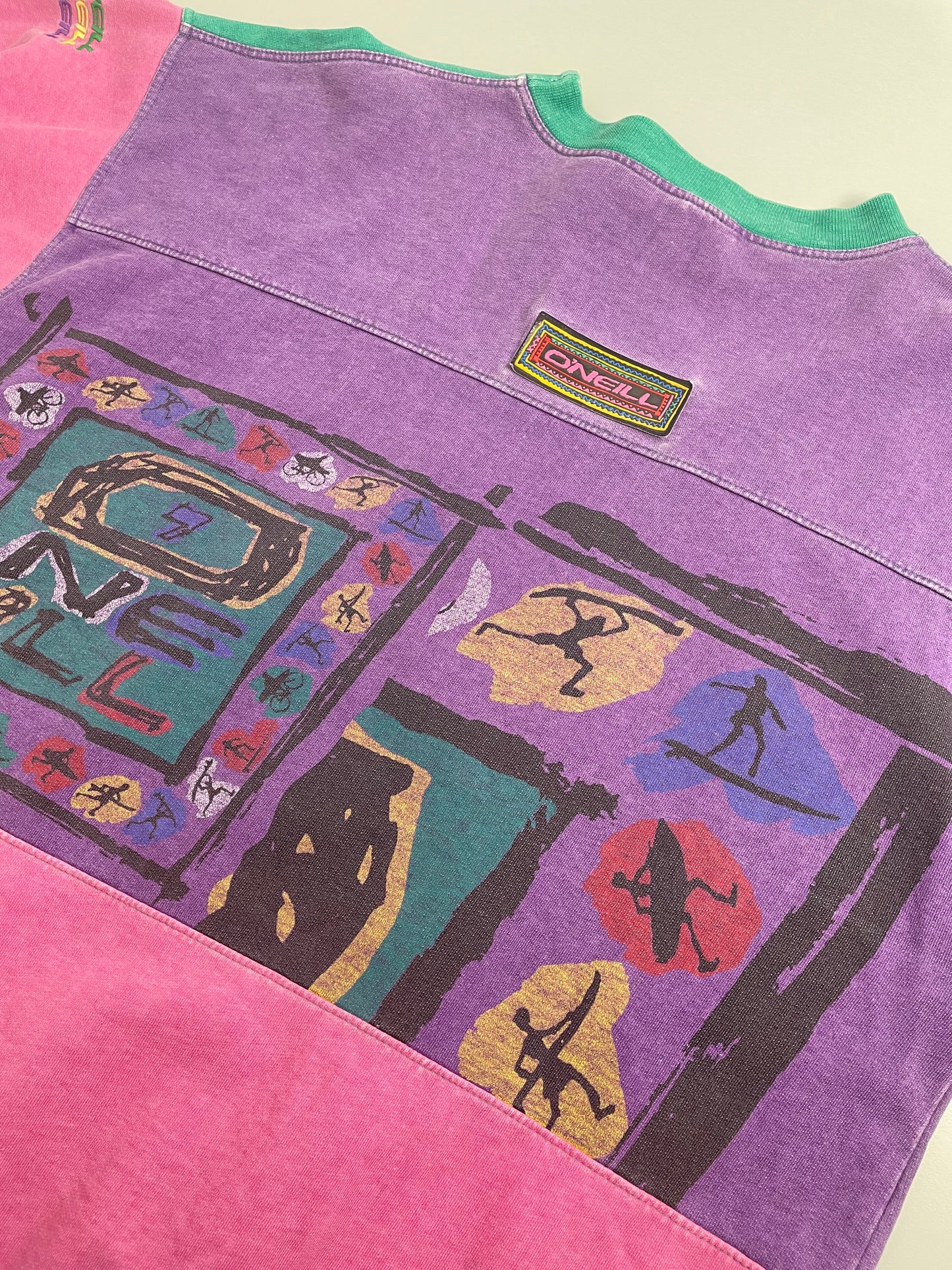 90s O`Neill Sweatshirt Purple Green L/XL