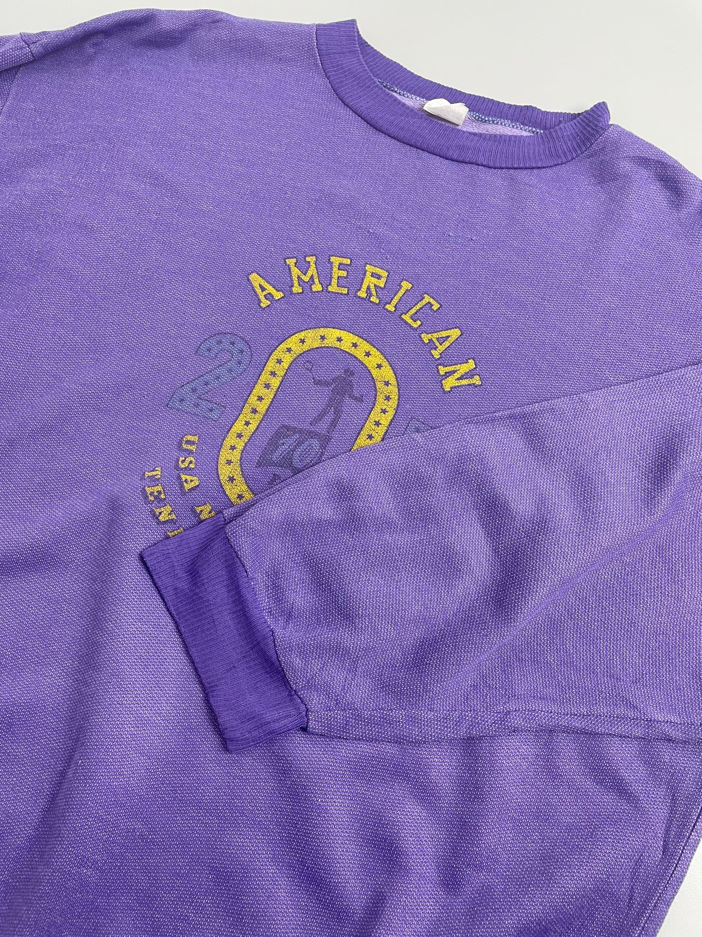 80s Unbranded Sweatshirt Purple XL/L